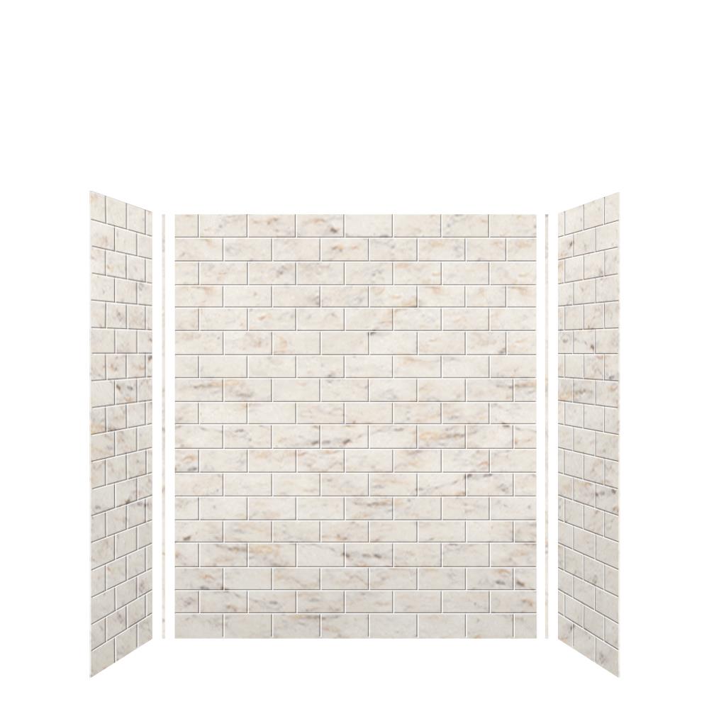 Transolid SaraMar 60-in x 36-in x 72-in Biscotti Marble 3-Piece Shower  Panel Kit in the Shower Walls  Surrounds department at