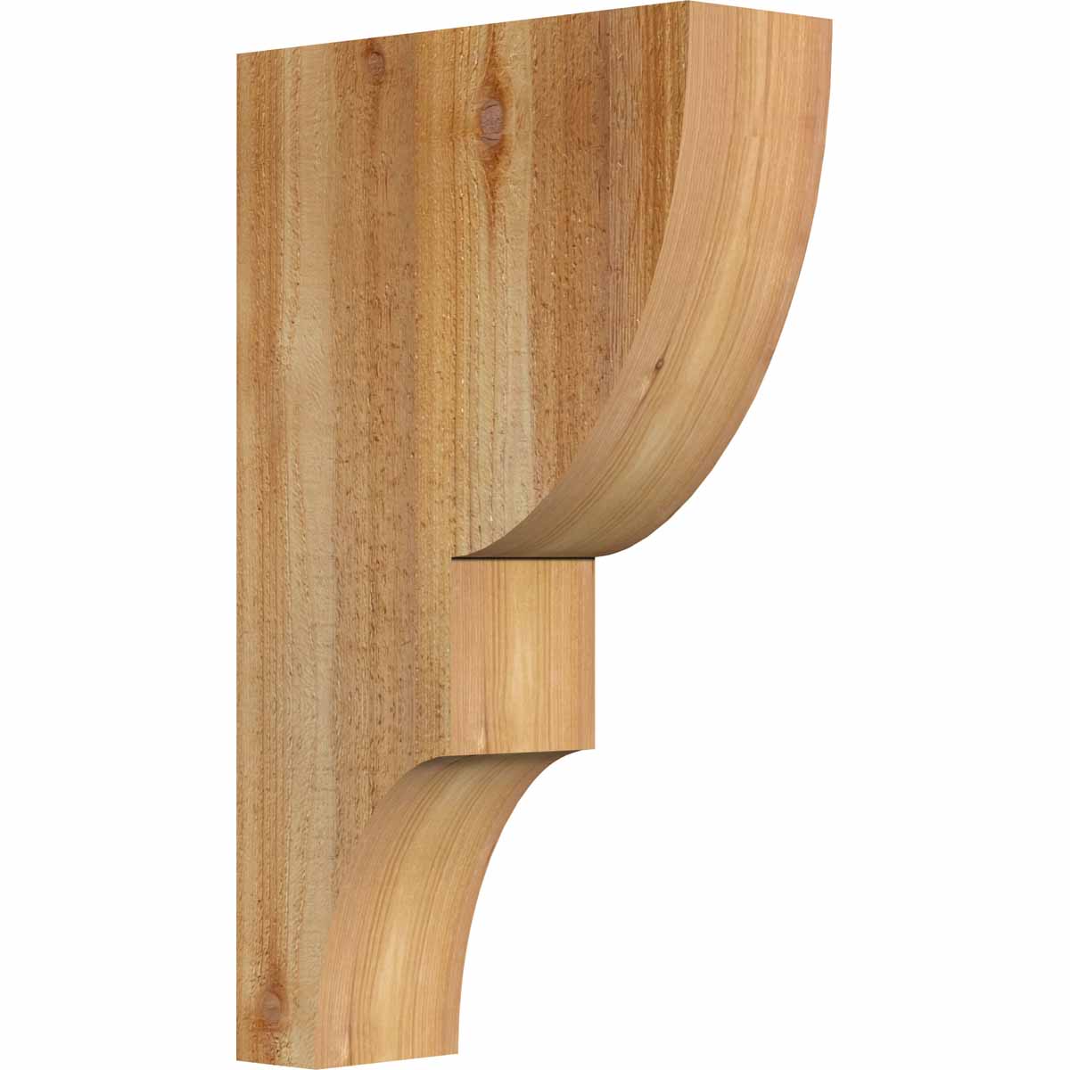 Ekena Millwork COR04X12X20RID00RWR 4-in x 12-in x 20-in Ridgewood Unfinished Western red cedar Wood Paintable/Stainable Corbel
