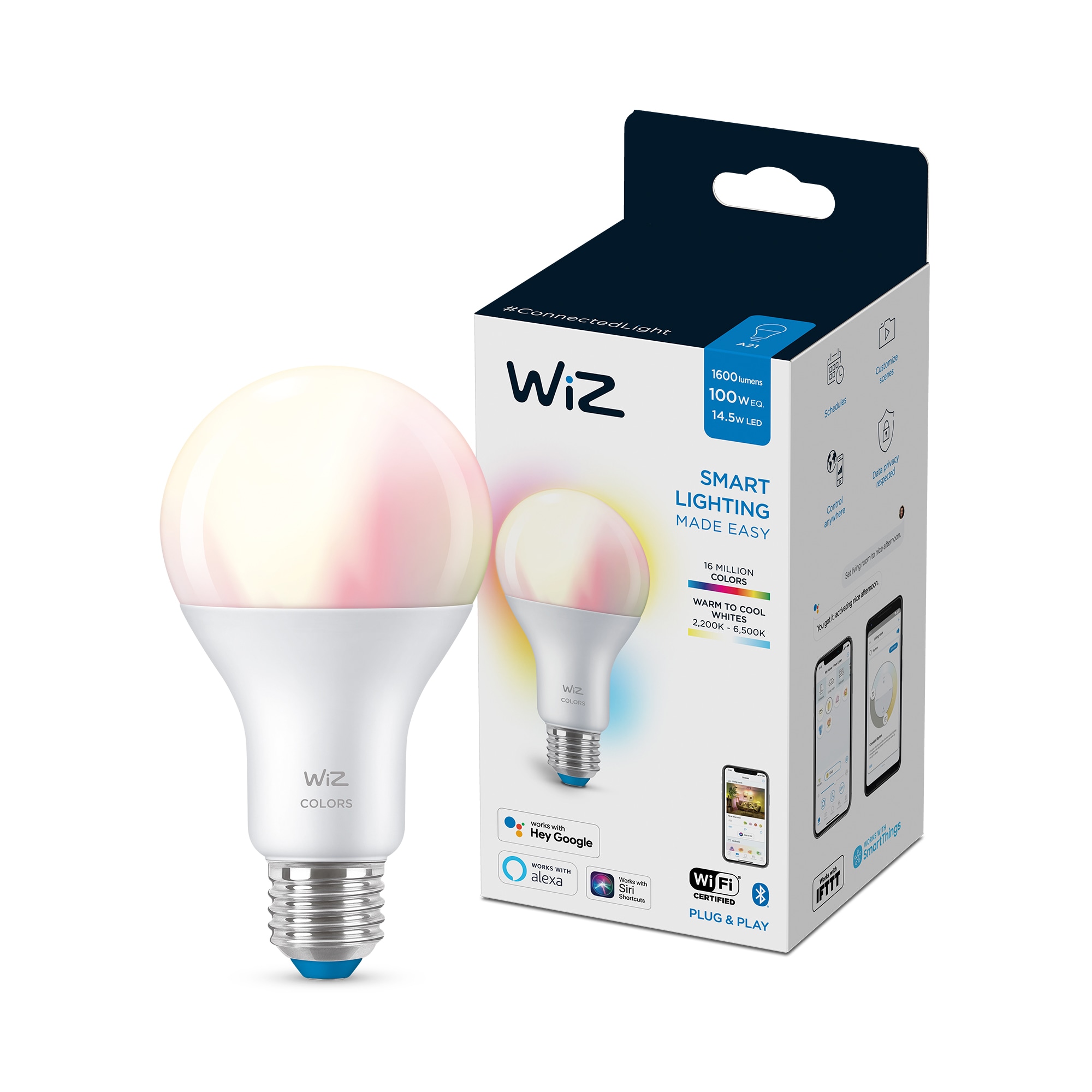 Ampoule LED Smart RGB 100W avec Wifi et Bluetooth