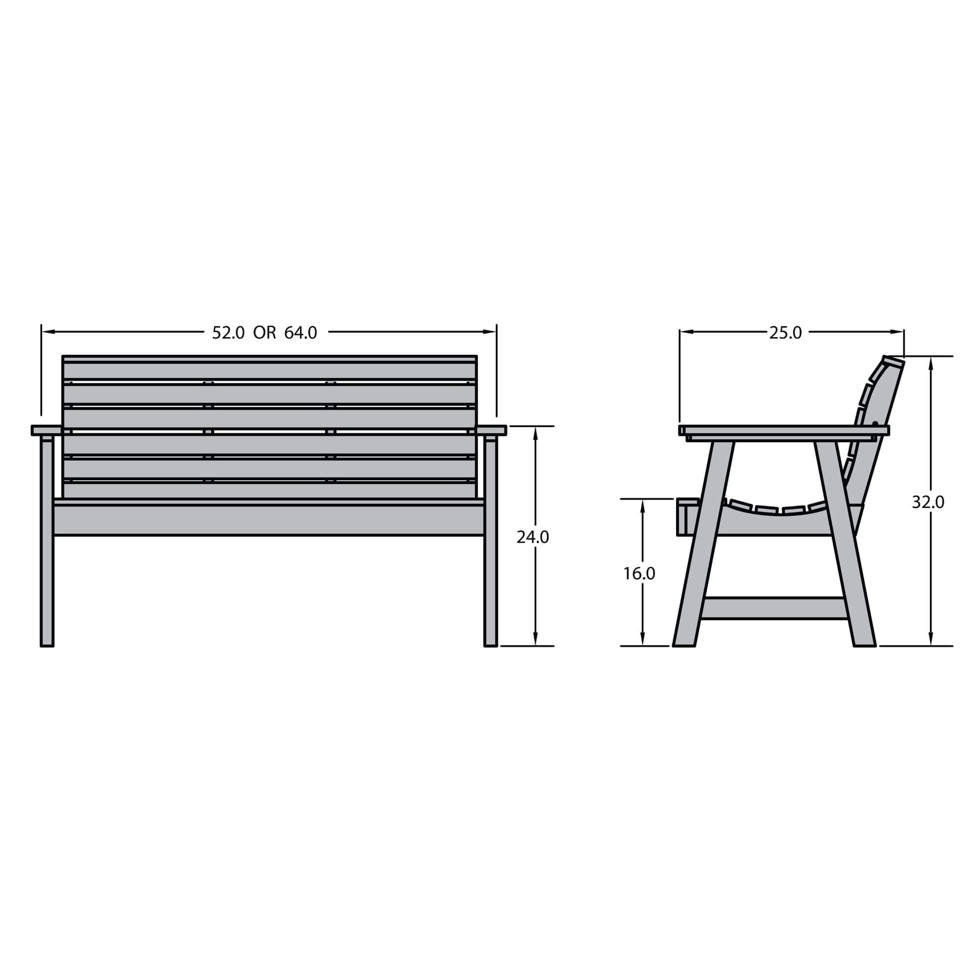 highwood AD-BENW3-HGR benches - View #3