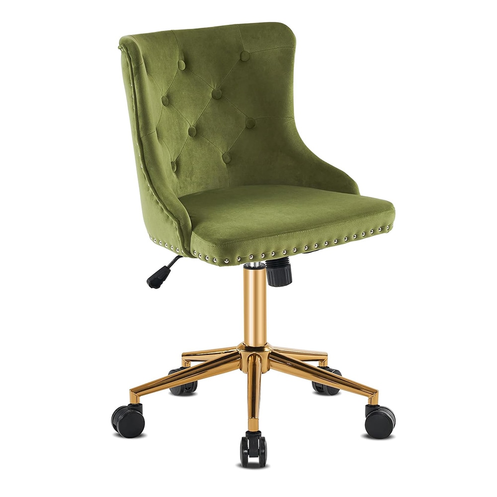 Winado LO1G52002931 Green Traditional Adjustable Height Swivel Upholstered Task Chair