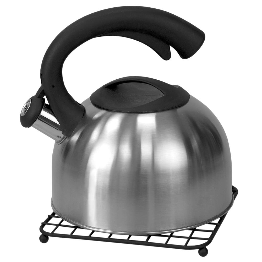 Home Basics Silver Stainless Steel Tea Kettle