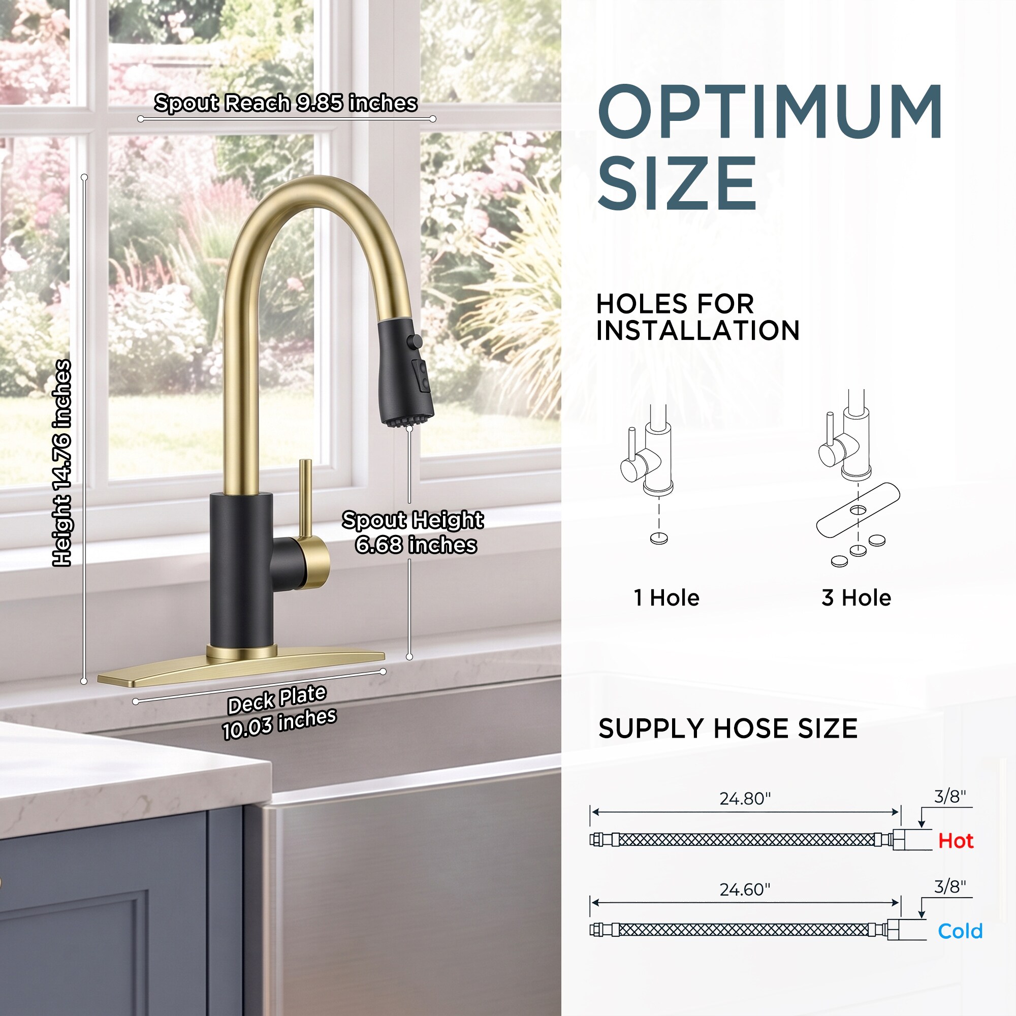 FORIOUS LL003BG Kitchen-Faucets - View #3