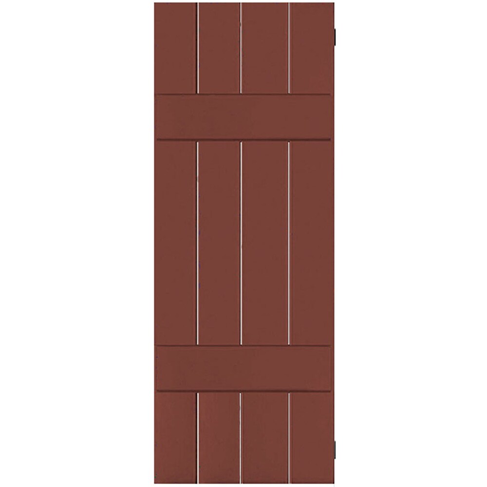 Ekena Millwork RWB15X039RWP 15-in W x 39-in H Country Redwood Board and batten Wood Exterior Shutters ( 2 -Pack )