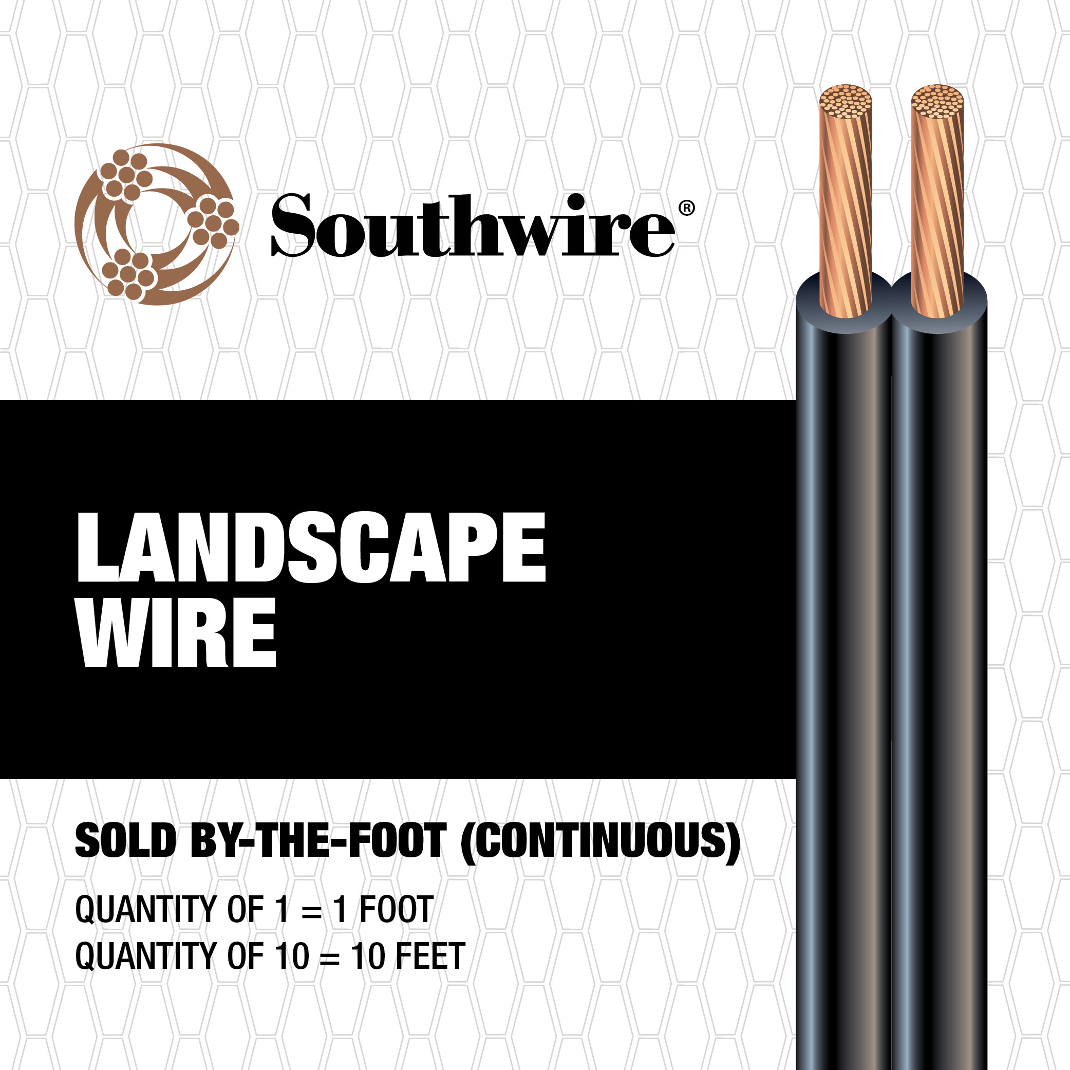 LED Landscape Lighting Accessories  8 Gauge 500 Ft. Low Voltage Landscape  Wire - Black