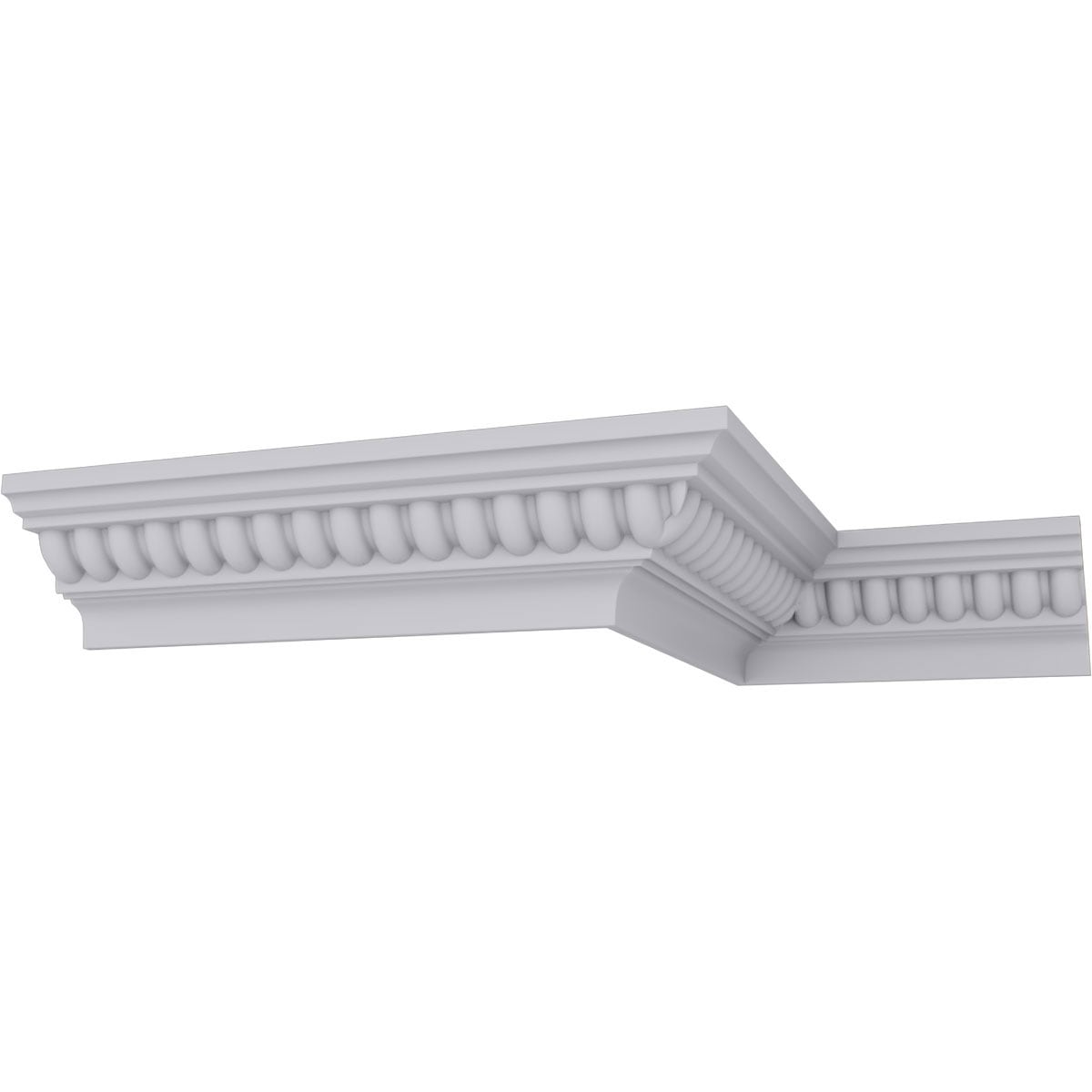Ekena Millwork MLD02X02X04HE-CASE-2 2-3/8-in T x 2-3/8-in W x 7-ft 10-1/2-in L Primed Urethane MLD02X02X04HE-CASE-2 Crown Moulding 2 -Pack