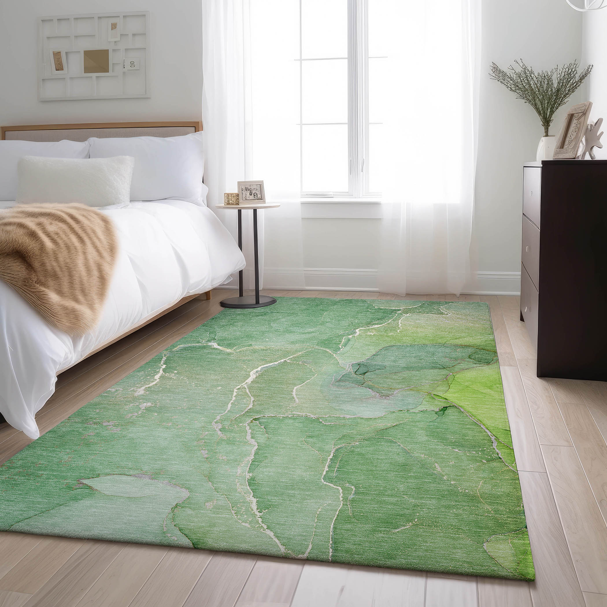 Addison Rugs AMF530AQ20X30 Mayfield AMF530AQ 2 x 3 (ft) Loomed Polyester Aqua Rectangular Indoor Geometric Machine washable Area rug