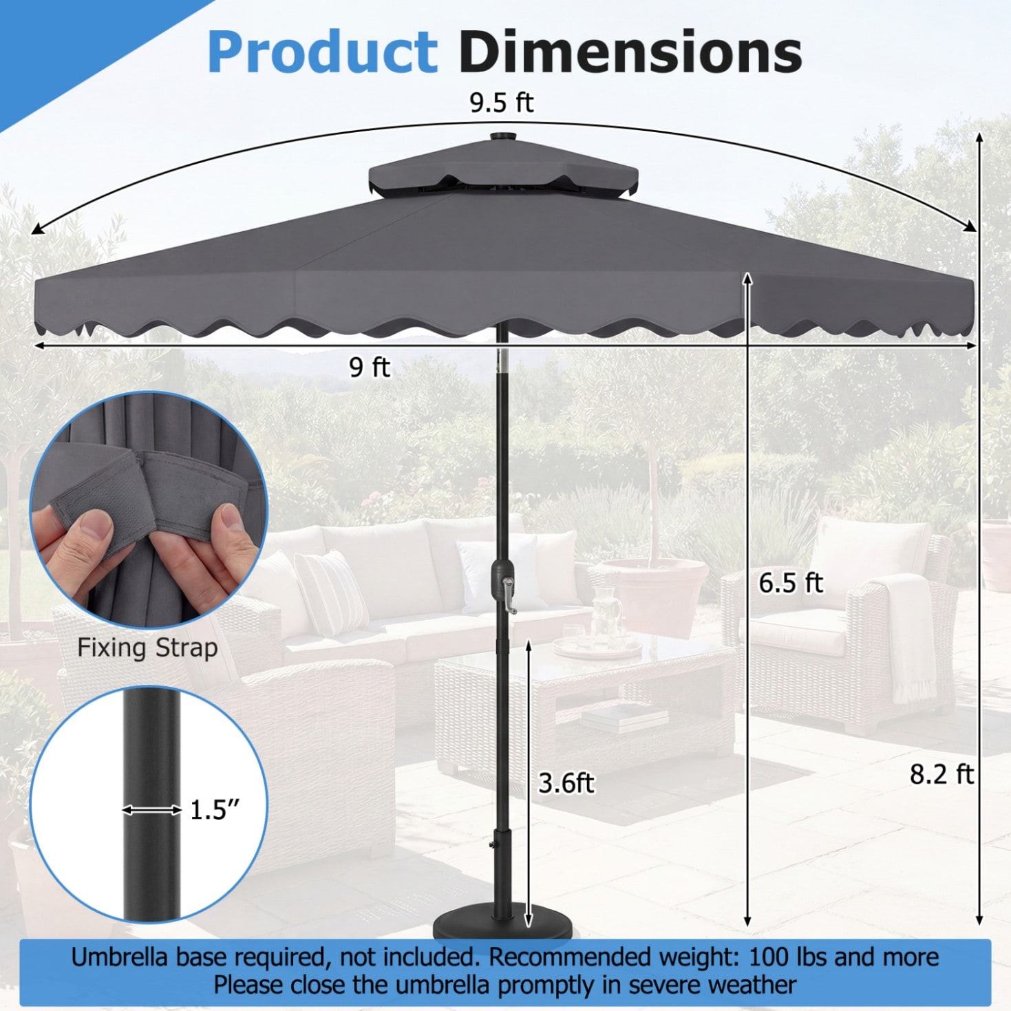 Poinic CWJ13314GR Umbrellas-2 - View #3