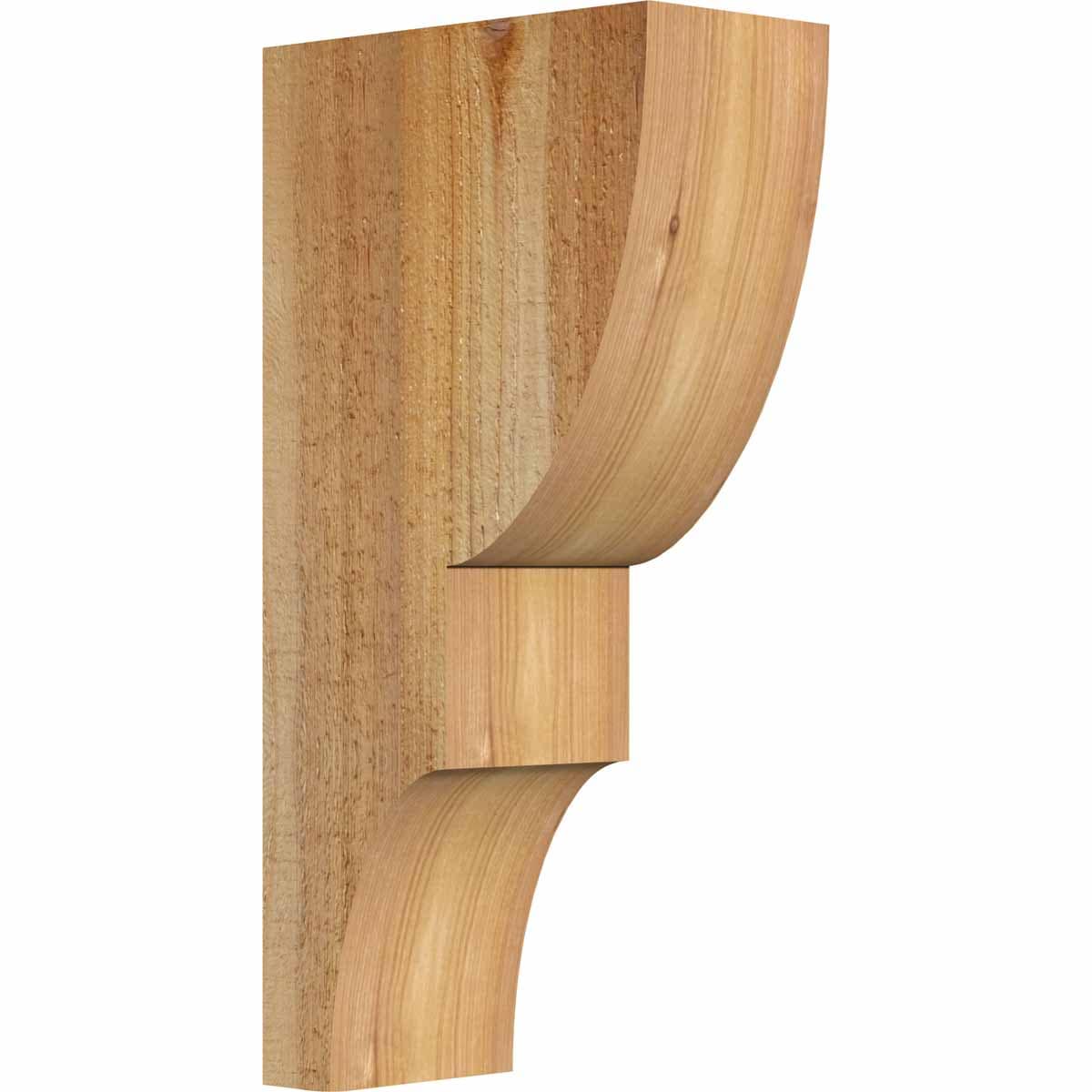Ekena Millwork COR04X08X16RID00RWR 4-in x 8-in x 16-in Ridgewood Unfinished Western red cedar Wood Paintable/Stainable Corbel