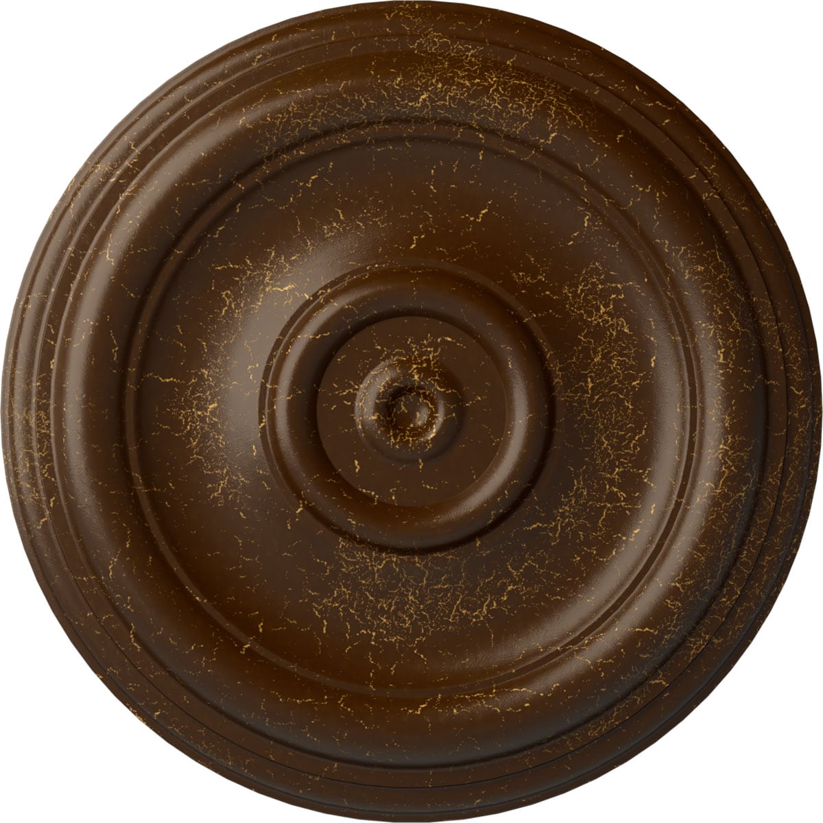 Ekena Millwork CM12TRRBC Traditional 12-in W x 12-in L Traditional Painted Root Beer Crackle Polyurethane Whole Ceiling Medallion