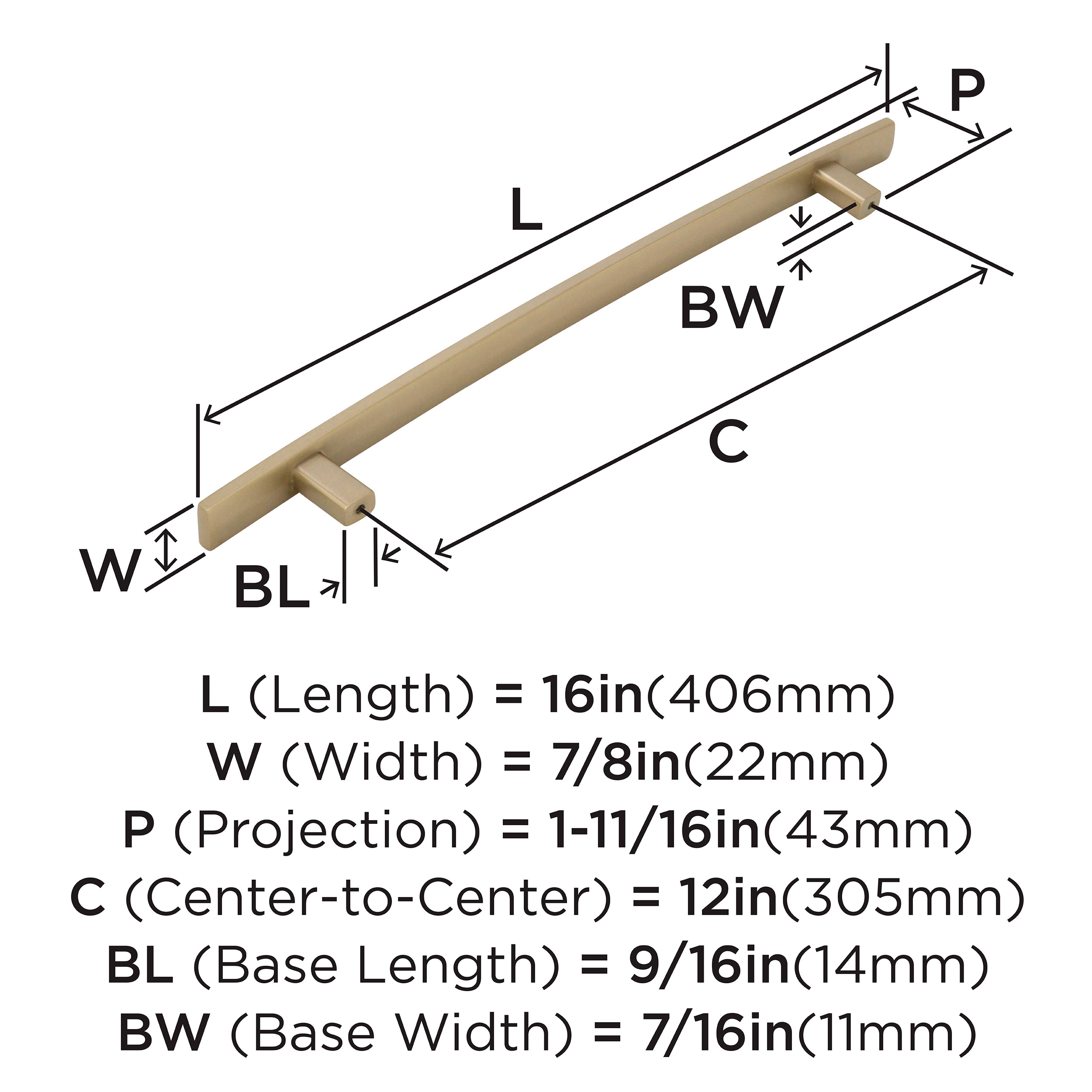 Amerock BP26206BBZ Cabinet-Pulls - View #3