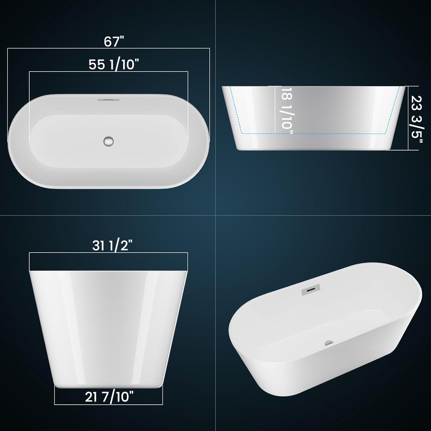 Qeetex PHO0ZSY0L69 bathtubs - View #3