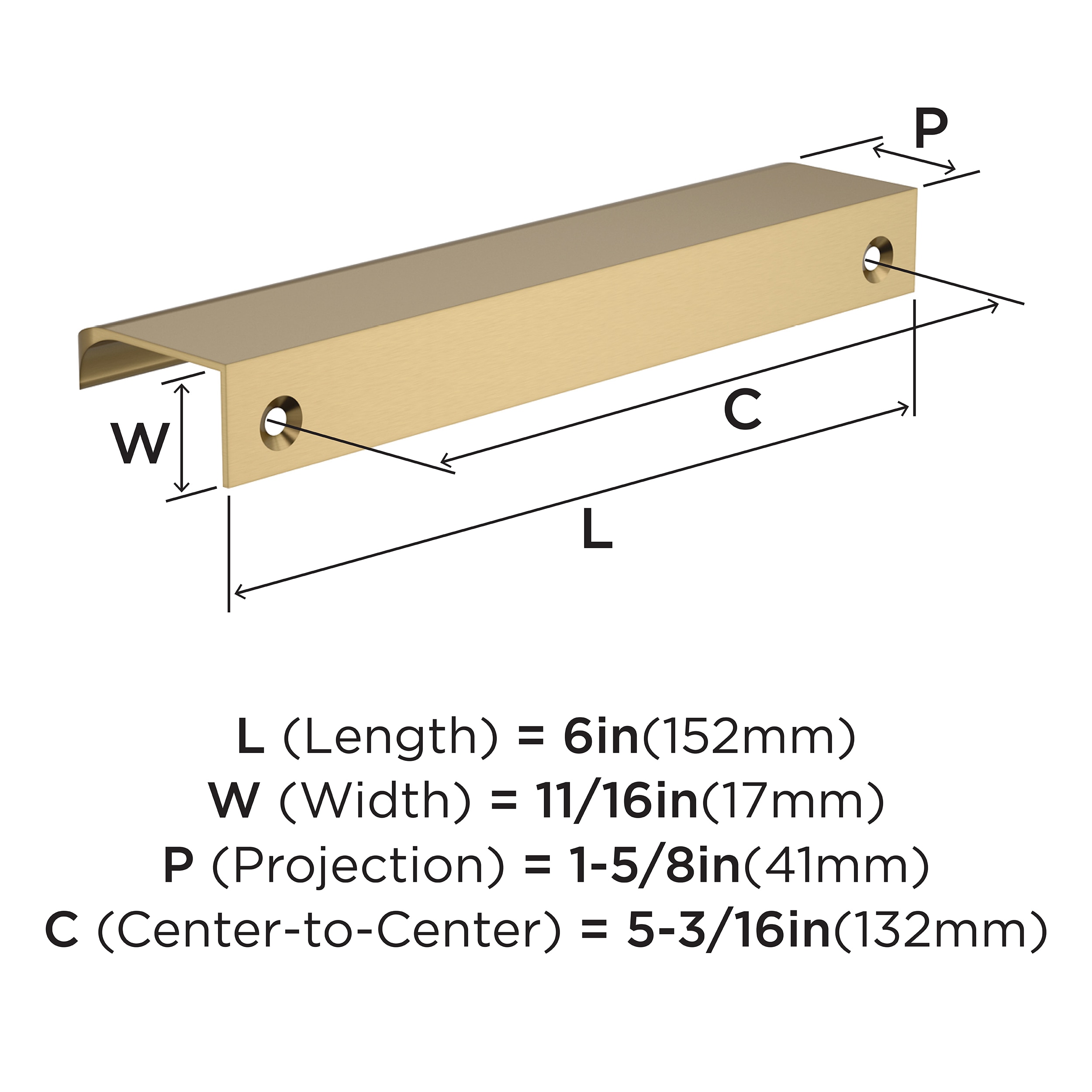 Amerock 10VMP37204CZ Cabinet-Pulls - View #4