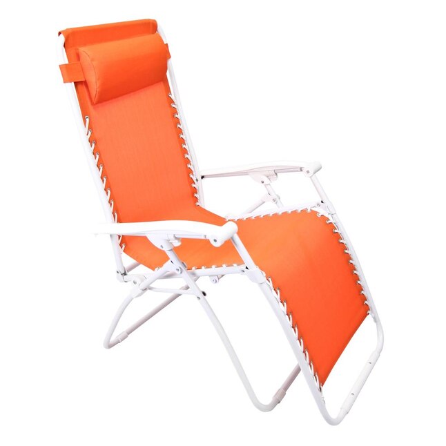 Jordan Manufacturing Orange Steel Frame Stationary Zero Gravity Chair(s ...
