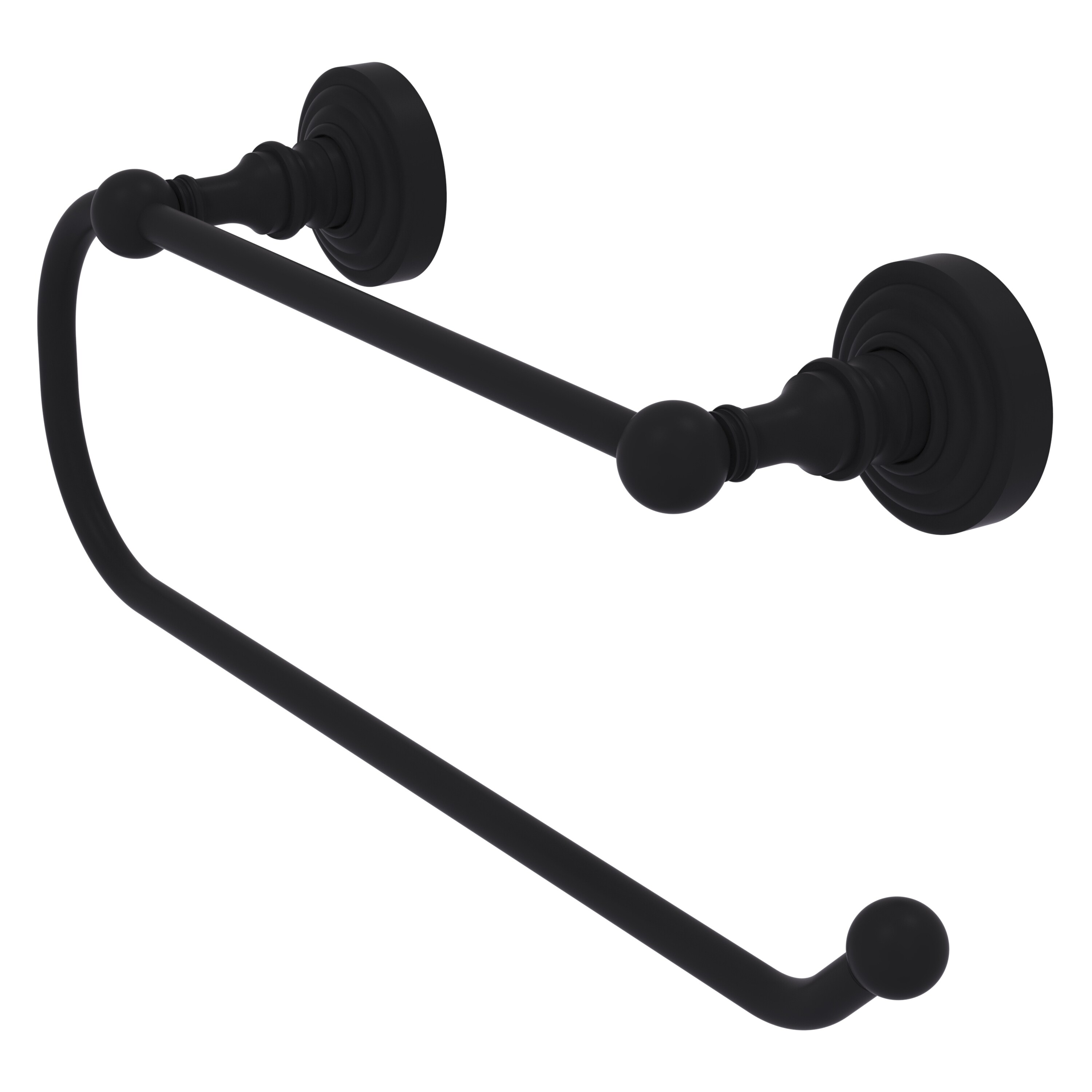 Allied Brass WP-25EW-BKM Matte Black Metal Wall-mount Paper towel holder