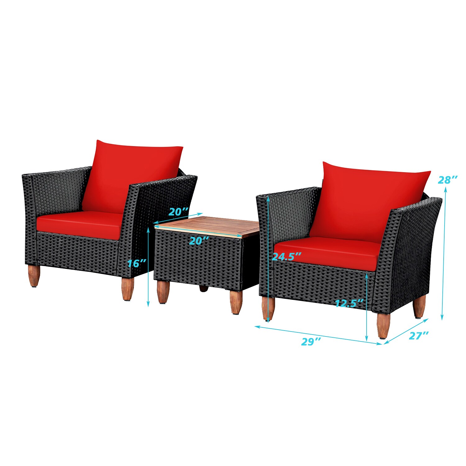 LIVIZA OUG66532RE Patio-Conversation-Sets - View #9