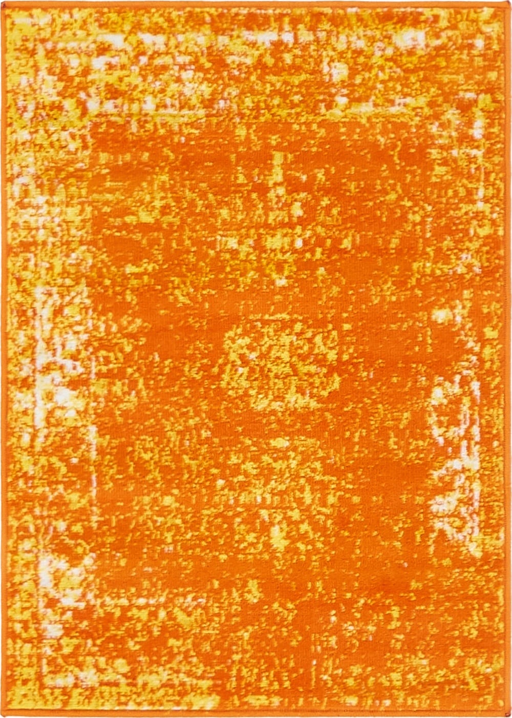 Casino Sofia Chic Orange Synthetic 2'2" x 3'1" Indoor Rug
