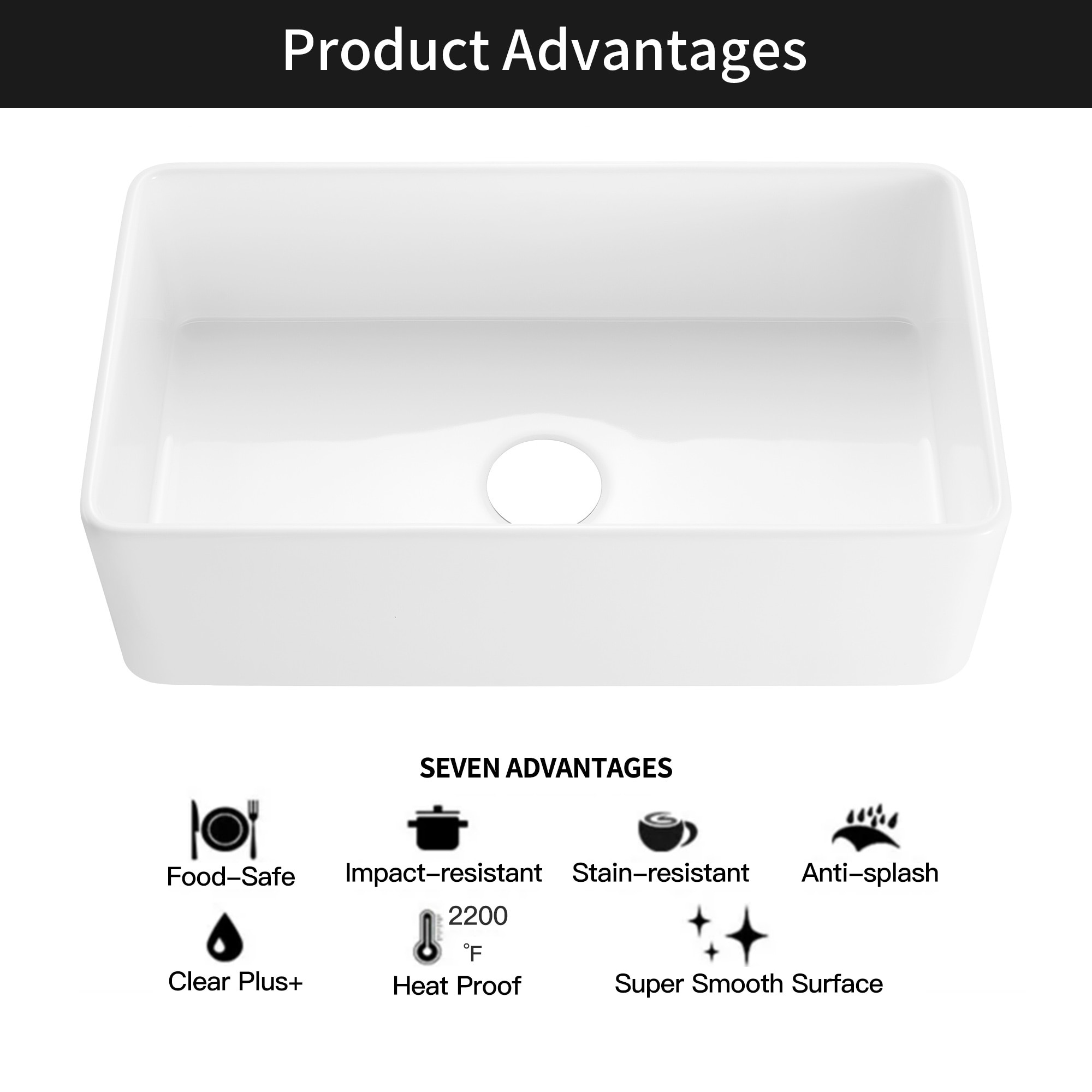 Clihome HS-KB-3618SQ Kitchen-Sinks - View #5