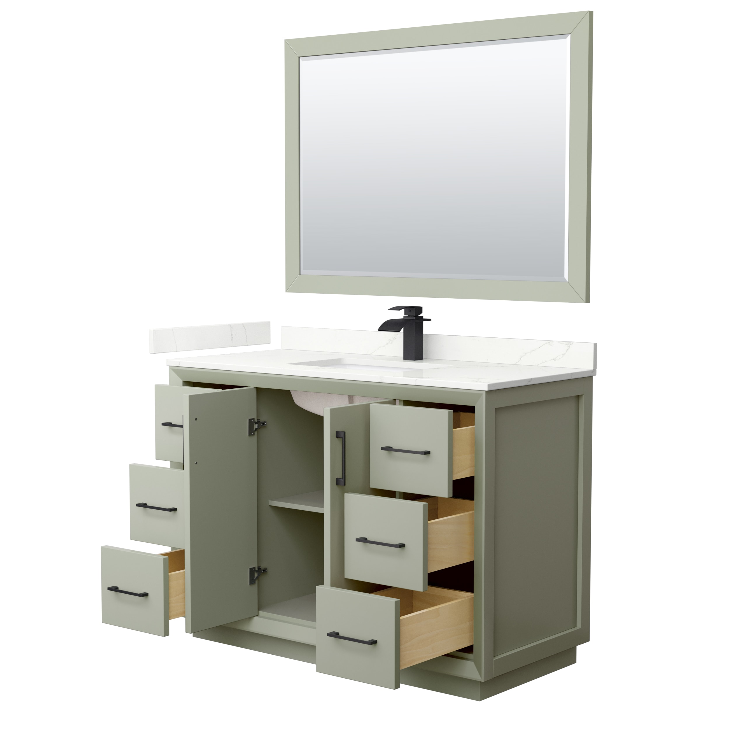 Wyndham Collection WCF414148SLBGTUNSM46 Bath-Vanity-Combo - View #2