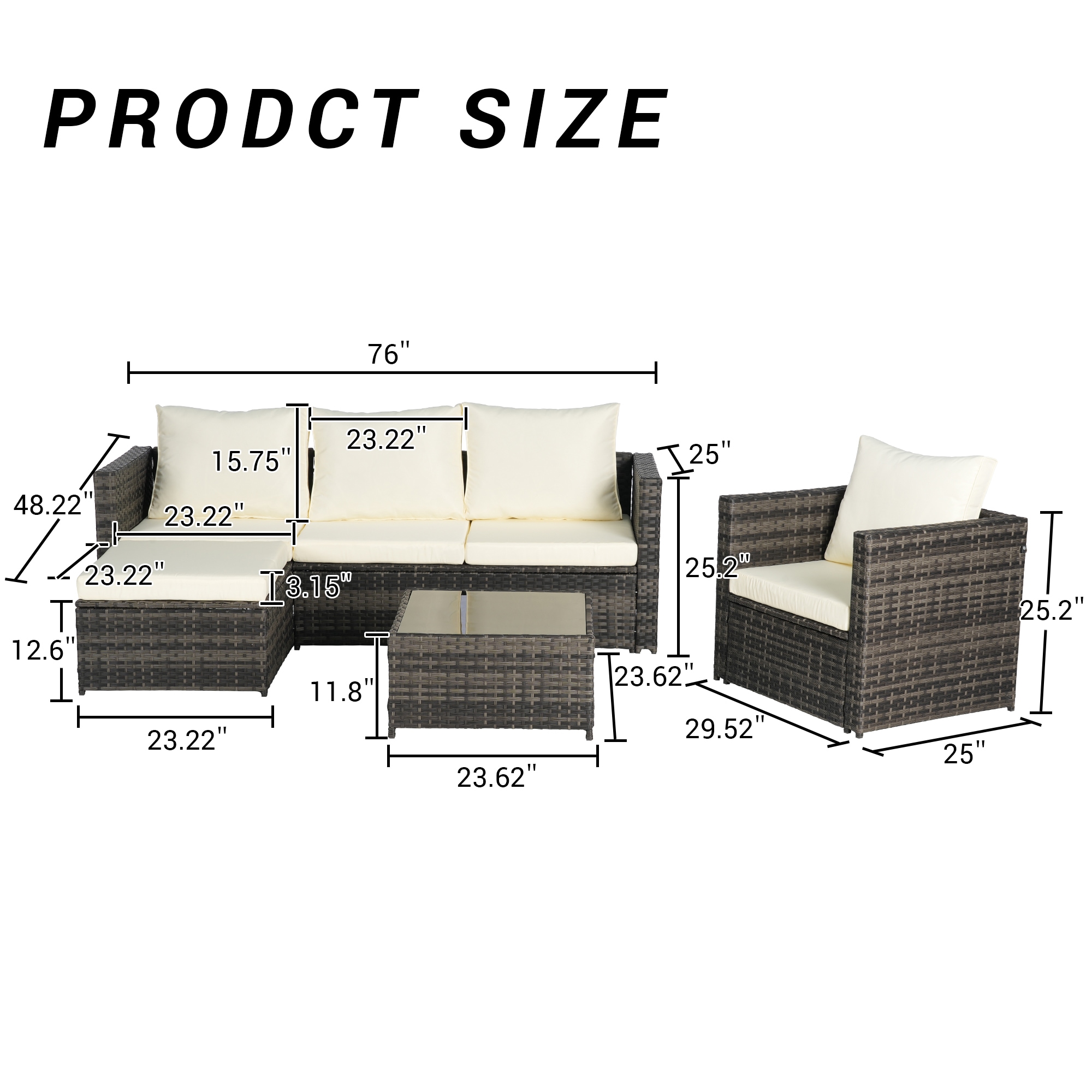 Gaierptone CRXM36E2YL4 Patio-Conversation-Sets - View #7