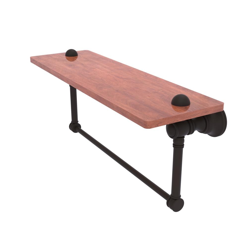 Allied Brass CL-1-16TB-IRW-ORB Carolina Oil Rubbed Bronze Wall mount Bathroom Shelf ( 16-in x 7-in x 5-in )