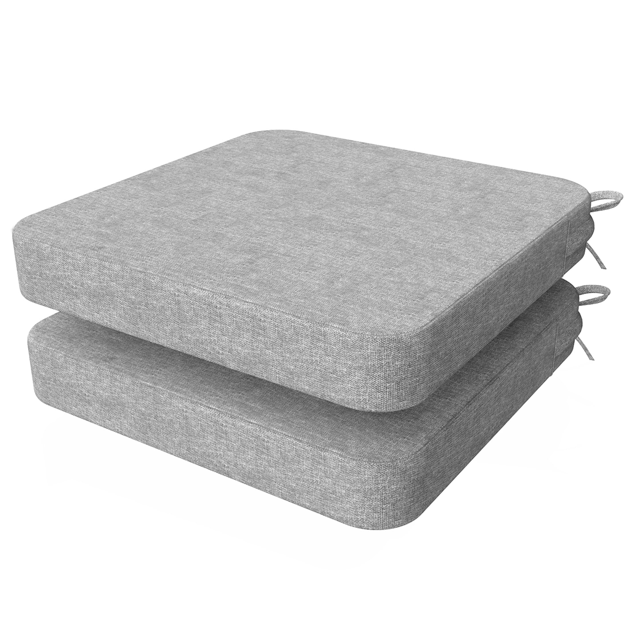 AAAAAcessories LS-DCCLS-QIANHUI-2P Light Gray Solid Chair Cushion