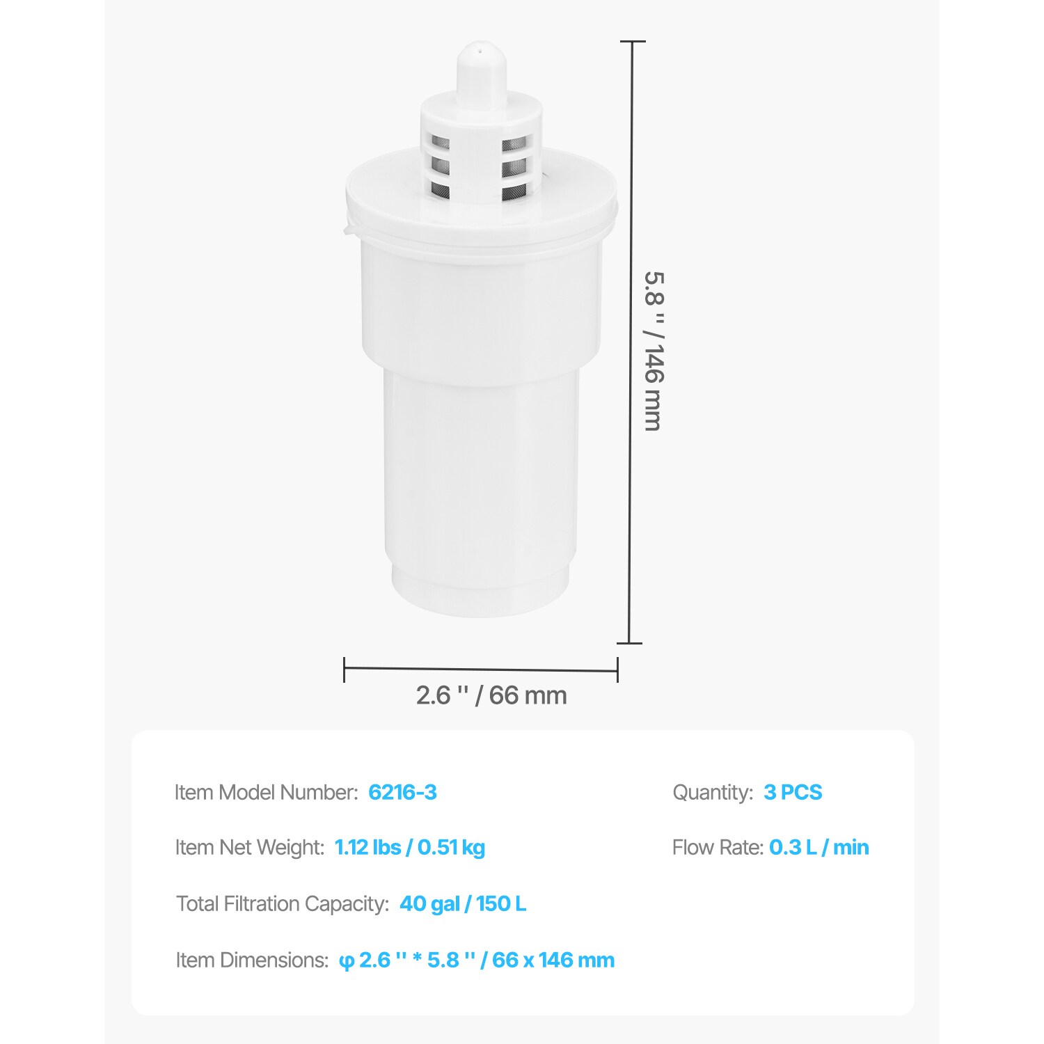 VEVOR SCLSGLXYZXLX07504V0 Water-Filter-Pitchers - View #7