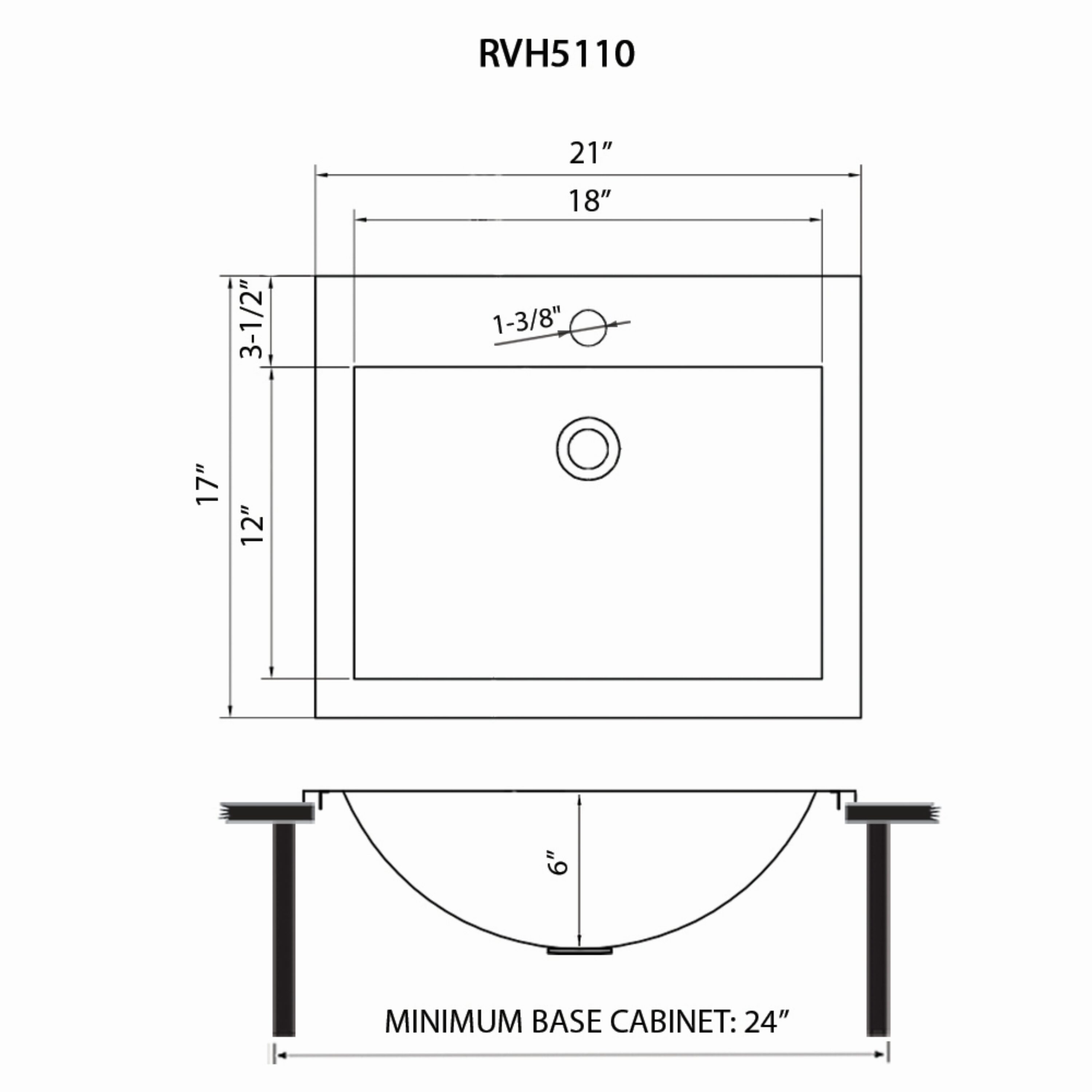 Ruvati RVH5110ST Bath-Sink - View #11