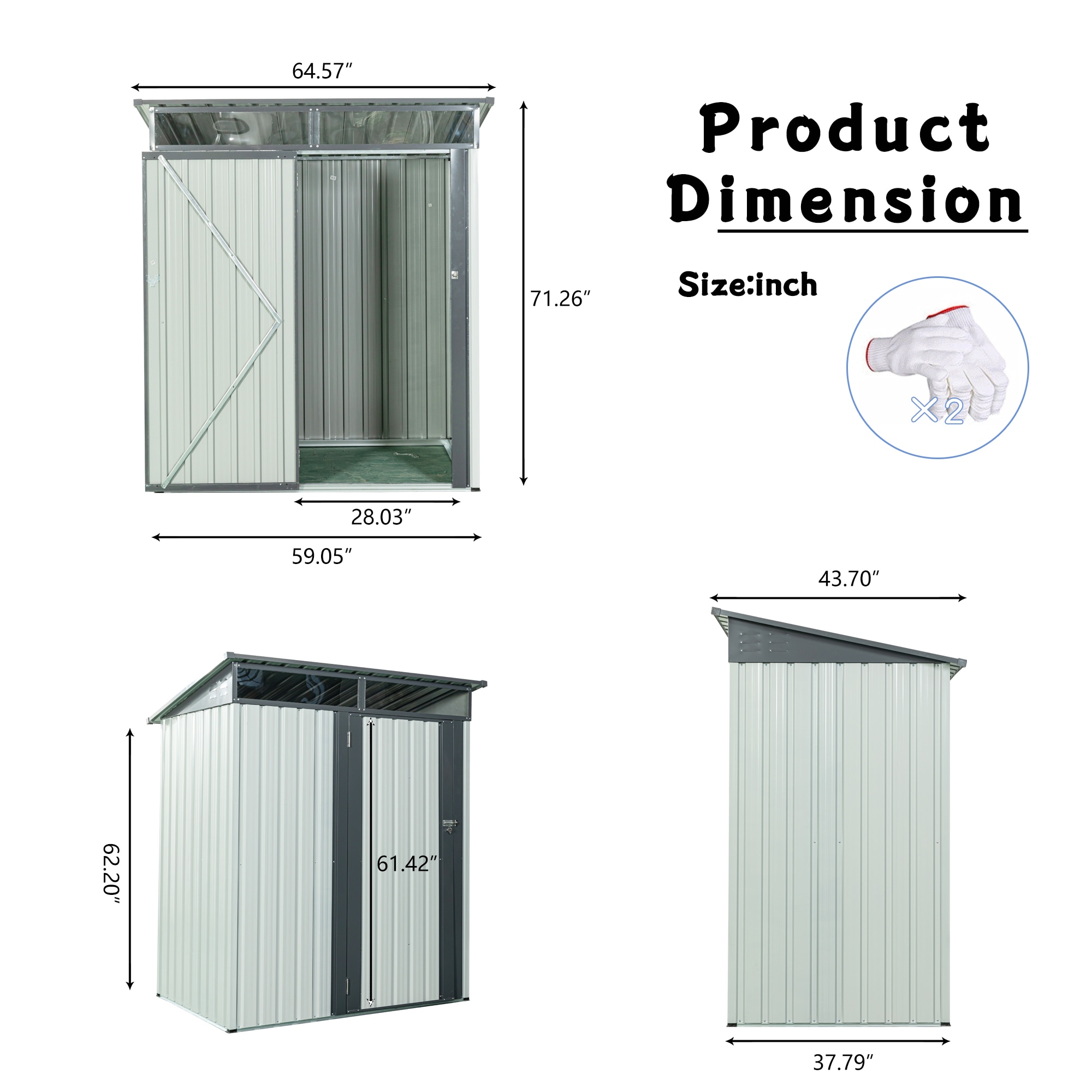 Maocao Hoom FZ09080 Metal-Storage-Buildings-Sheds - View #8