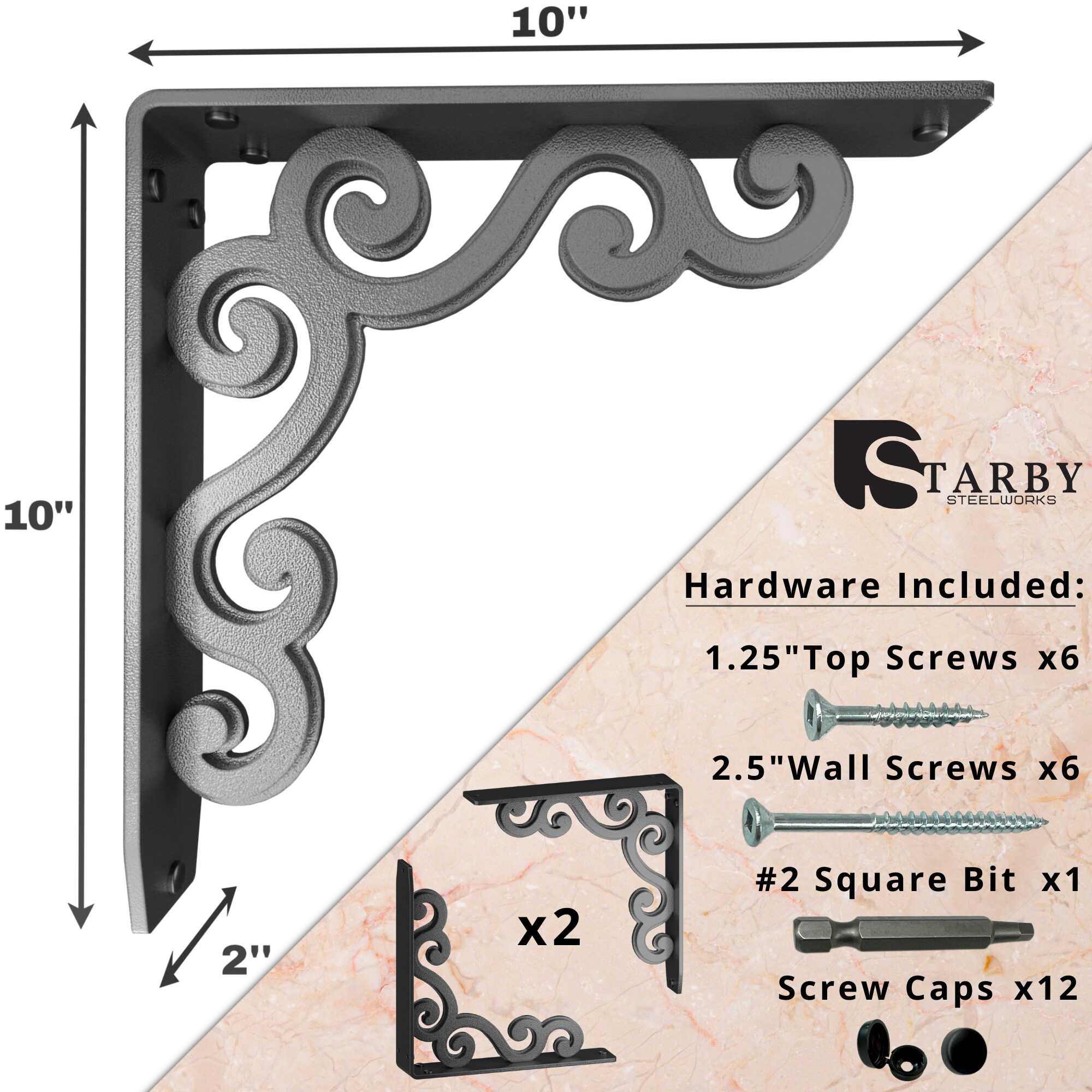 STARBY SB-CHARLESTON-10 Shelving-Hardware - View #3
