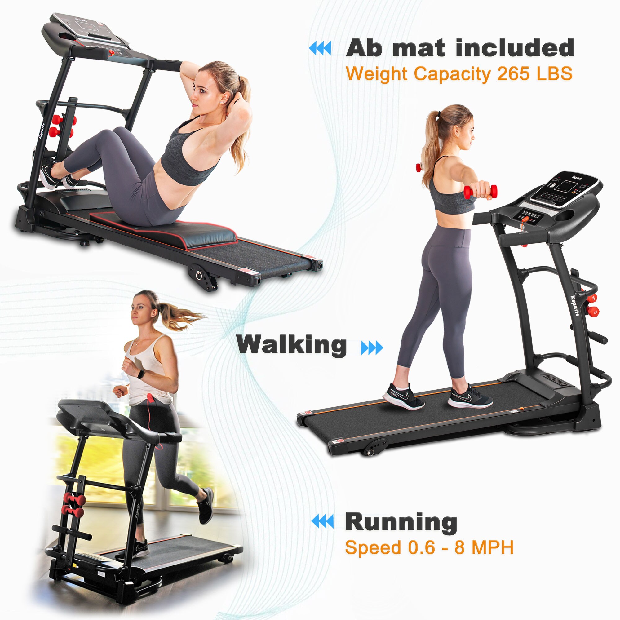 KSPORTS B08VHJNR6K-LJJ2001 treadmills - View #5