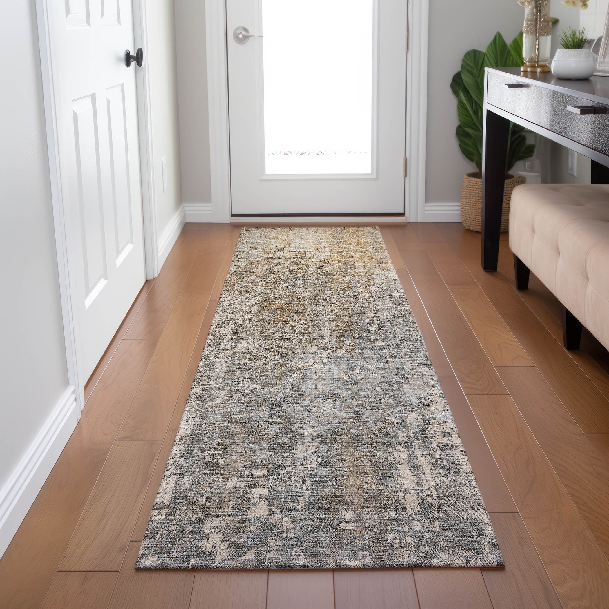 Addison Rugs ACN581BG2X8 Chantille ACN581BG 2 x 7 (ft) Polyester Beige Rectangular Indoor/Outdoor Geometric Moroccan Machine washable Runner rug