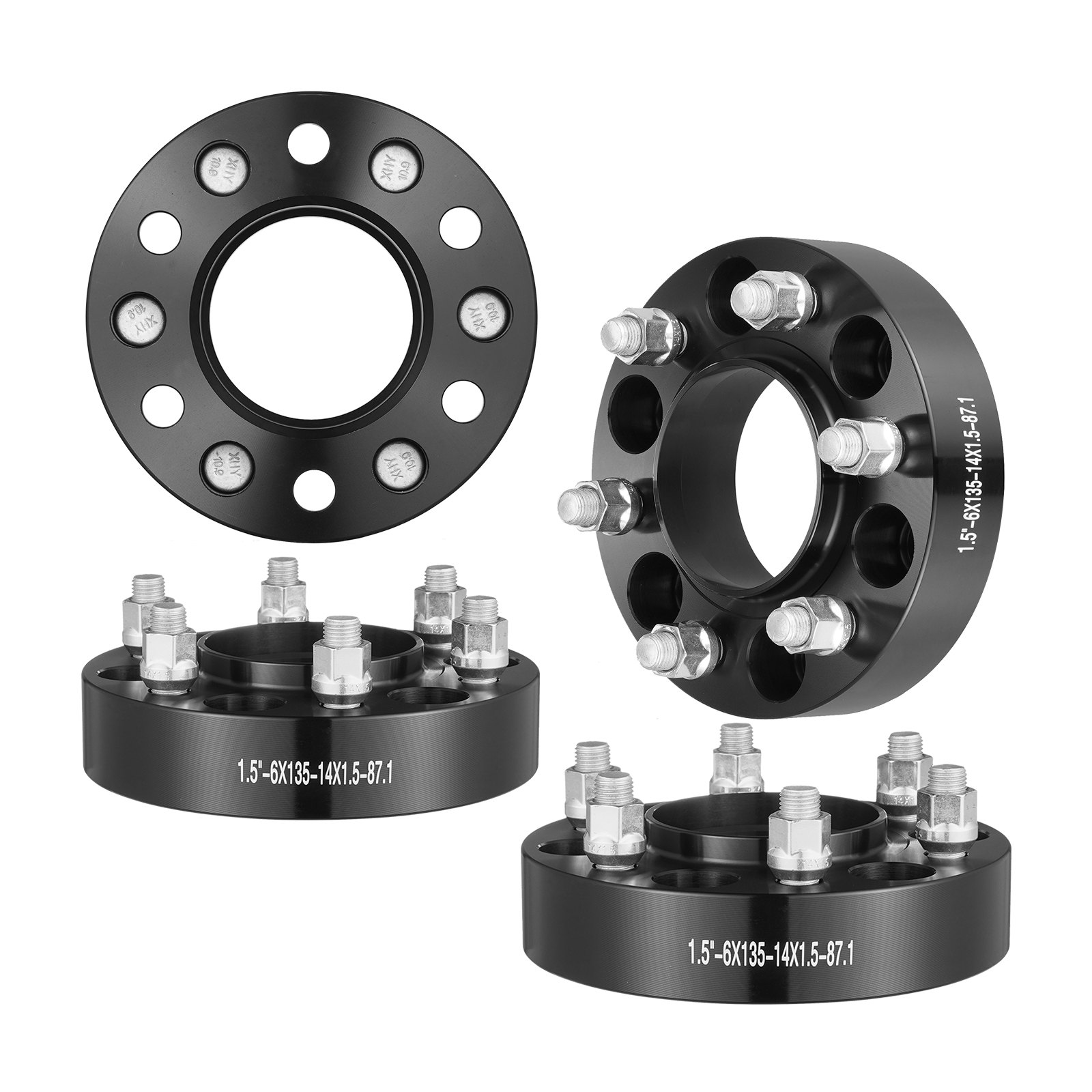 SUGIFT 1.5 Inch Wheel Spacers for Ford Trucks SUV Aluminum Alloy 6x5.5 ...