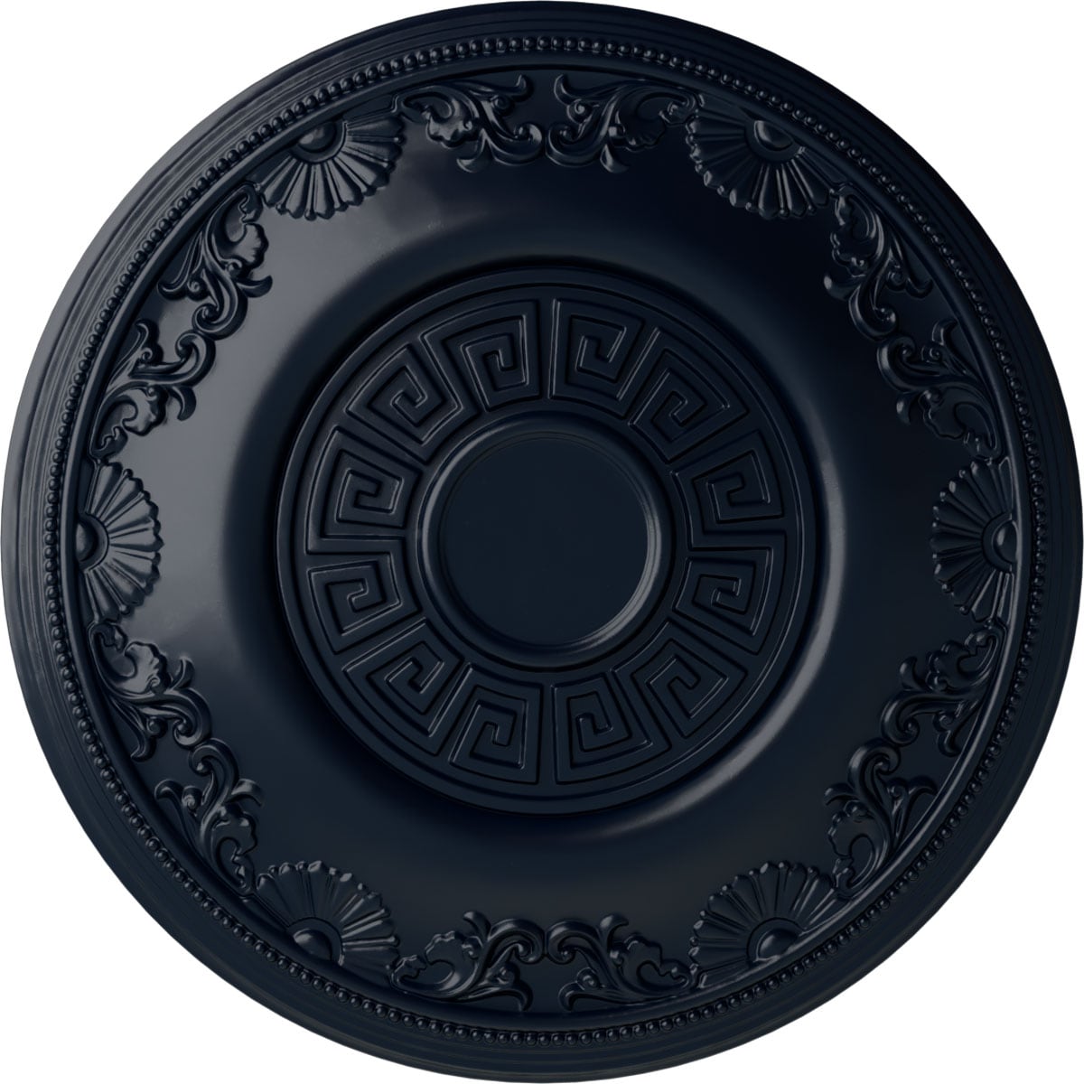 Ekena Millwork CM25NEMDF Nestor 25.875-in W x 25.875-in L Painted Midnight Dream Polyurethane Whole Ceiling Medallion