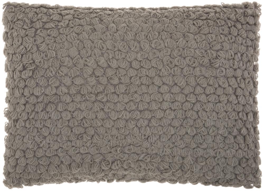 Mina Victory 798019036188 Life styles 20-in x 14-in Light grey Rectangular Indoor Decorative Pillow