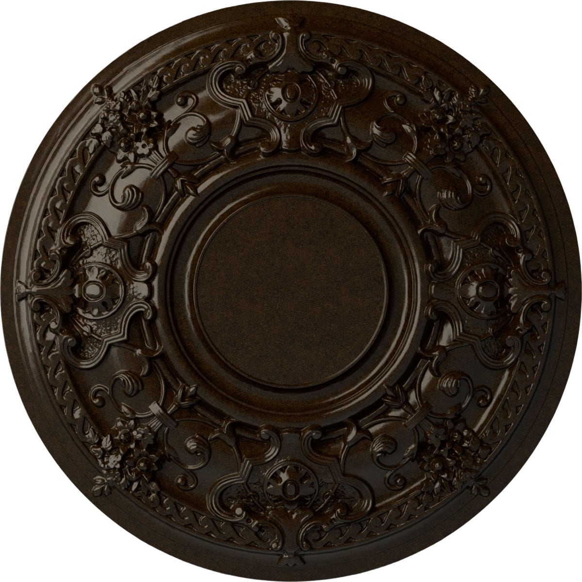 Ekena Millwork CM32JABZS Jackson 32.75-in W x 32.75-in L Painted Bronze Polyurethane Whole Ceiling Medallion