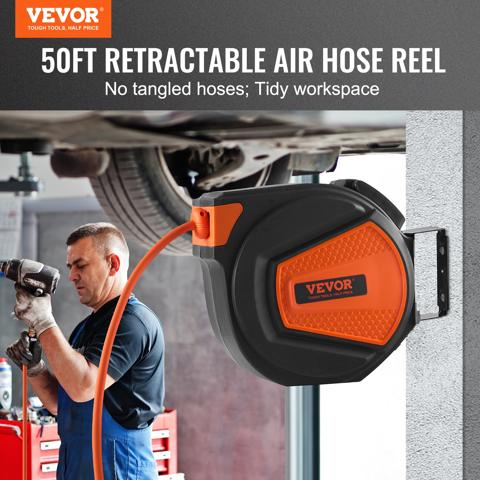 VEVOR Retractable Air Hose Reel in the Air Compressor Hoses department at