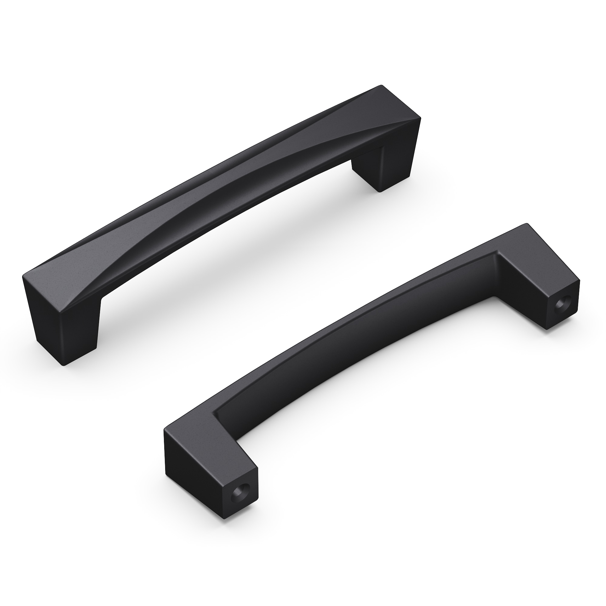 Hickory Hardware H076130-MB Crest 3-3/4-in , 96mm Center to Center Matte Black Rectangular Handle