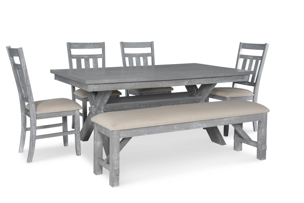 Dining table 2025 with bench grey