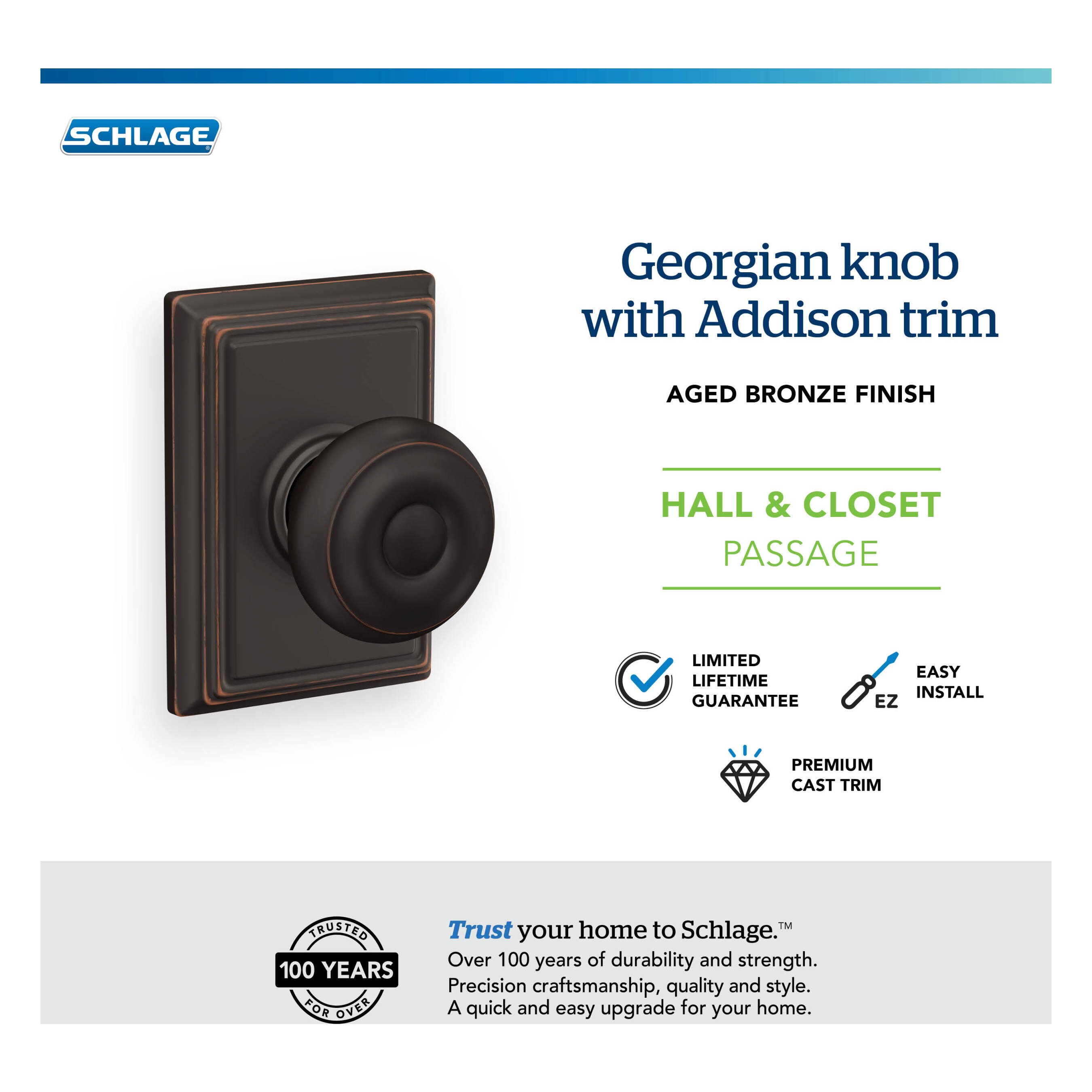 Schlage F10 GEO 716 ADD Door-Knobs - View #6