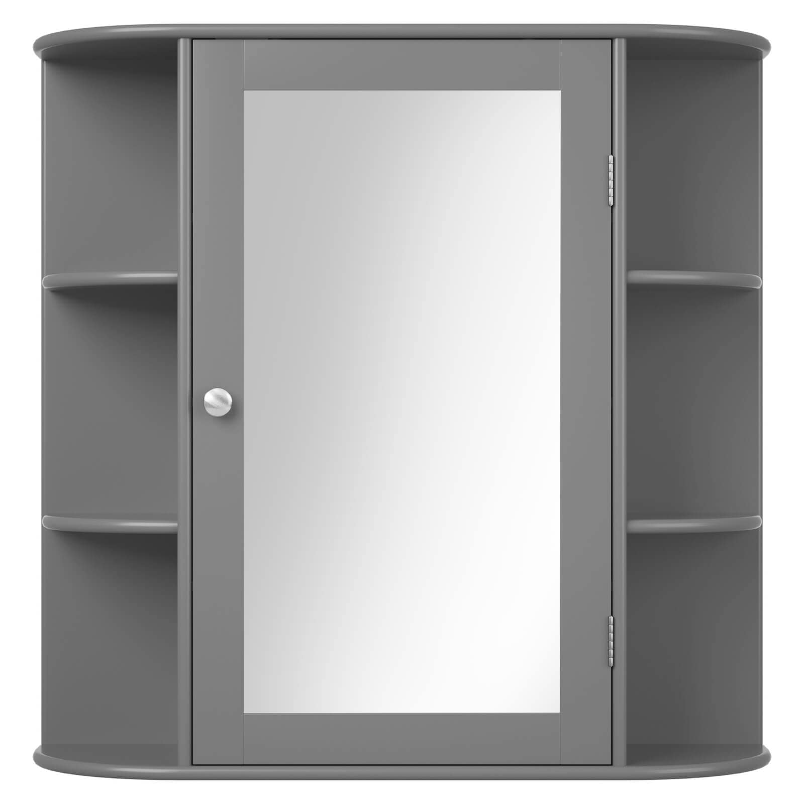 Volenca 26-in W x 25-in H x 6.5-in D Surface-Mount MDF Medicine Cabinet with Open Side Shelves