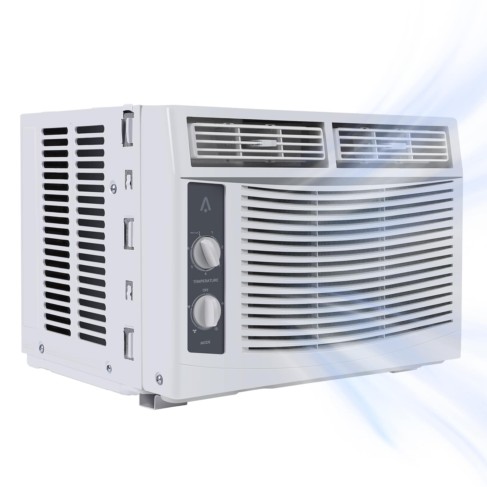 Qeetex CJ-PHO-0Y8ALVOQ 5000 BTU Window Air Conditioner for Mechanically Controlled Air Conditioning Units for bedrooms up to 250 sq ft 7 temperature settings 2 fan speeds White