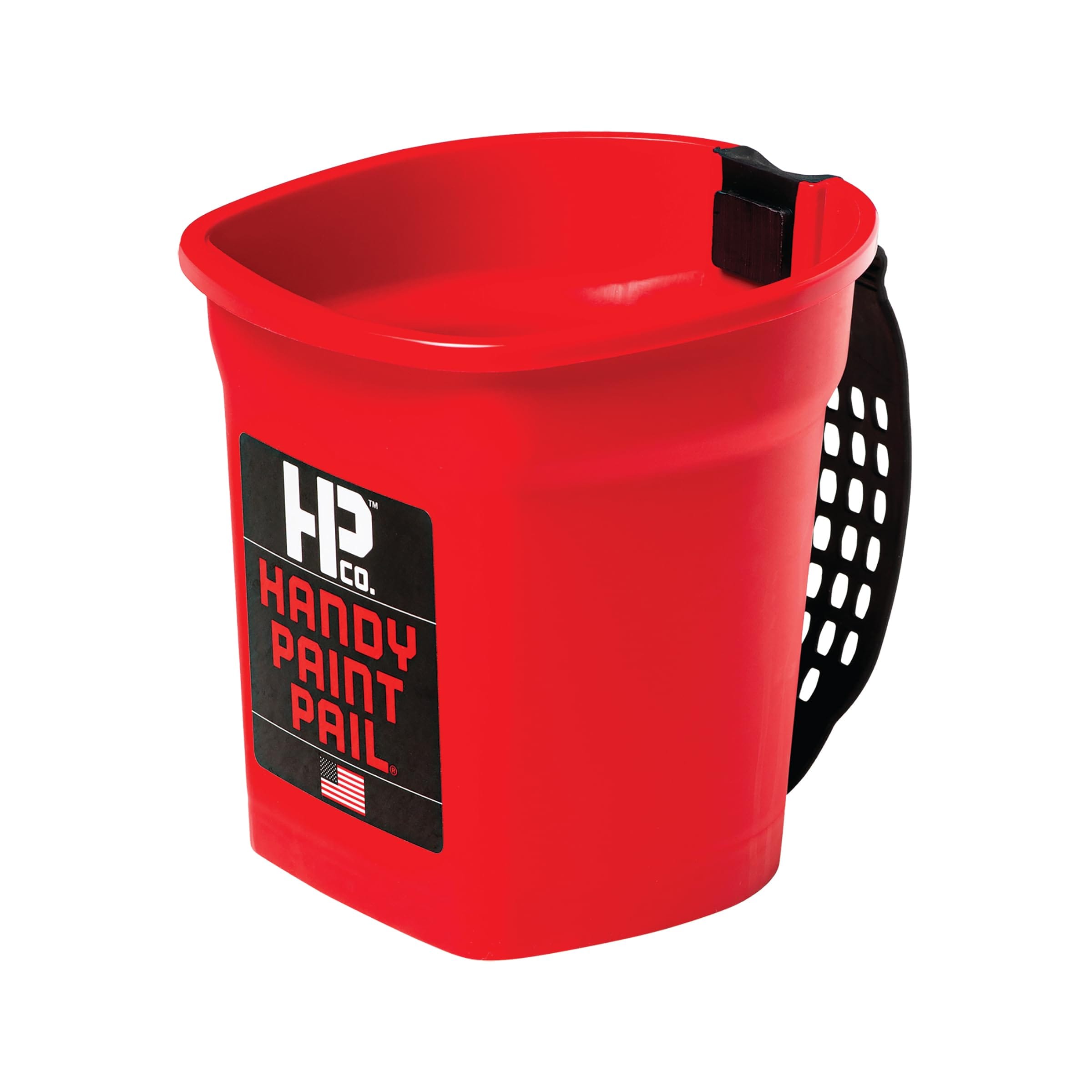 HANDy  Paint Pail Holds 32-fl oz of Paint or Stain Efficient for Clean-ups and Quick Color Changes with Integrated Magnetic Brush Holder