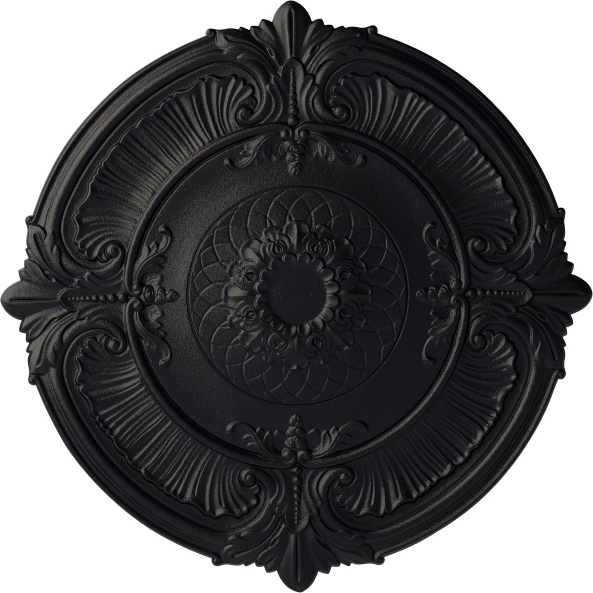 Ekena Millwork CM39ATSGS Attica 39.5-in W x 39.5-in L Painted Steel Gray Polyurethane Whole Ceiling Medallion