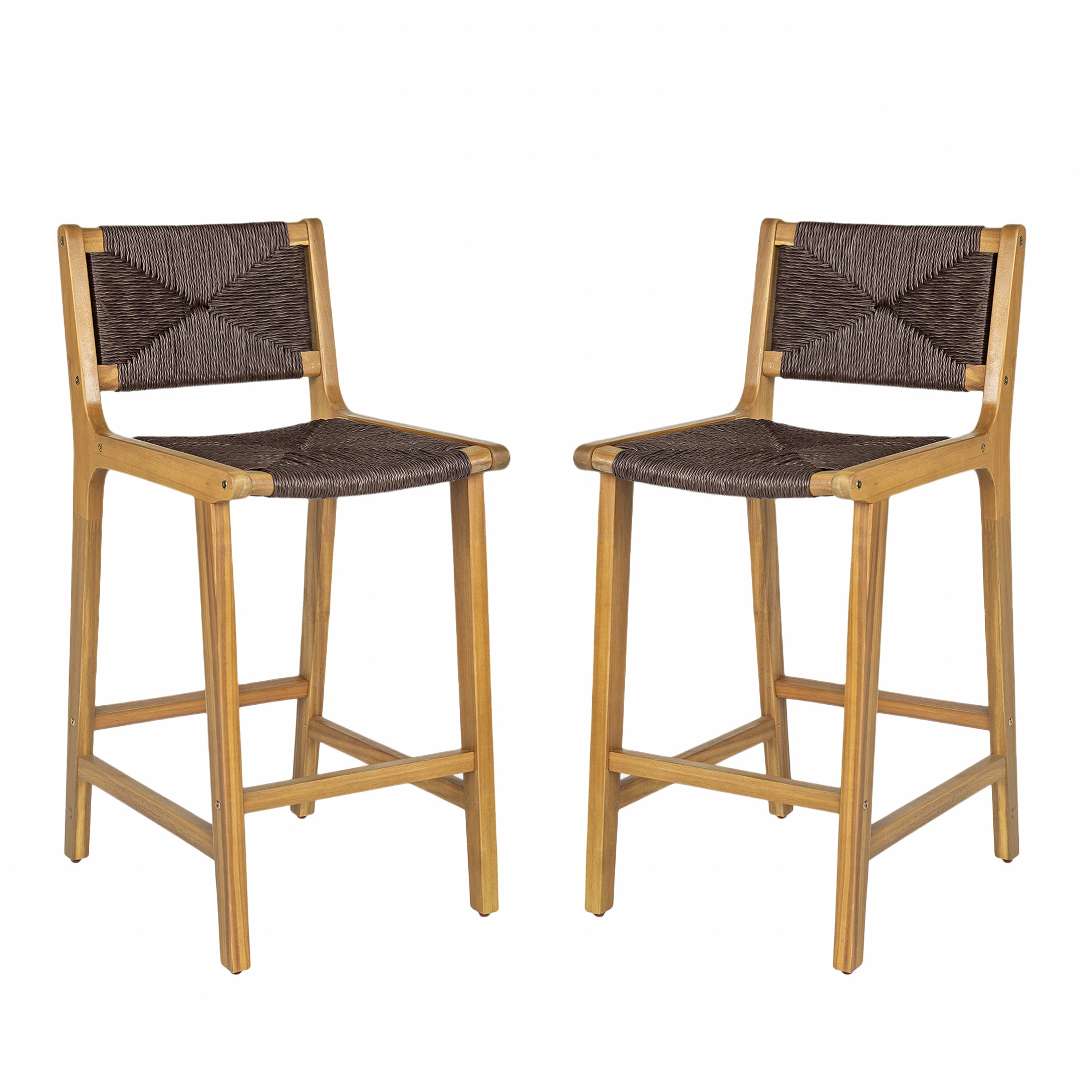 Christopher Knight Home Branner Acacia Wood Outdoor Barstool Set #333653