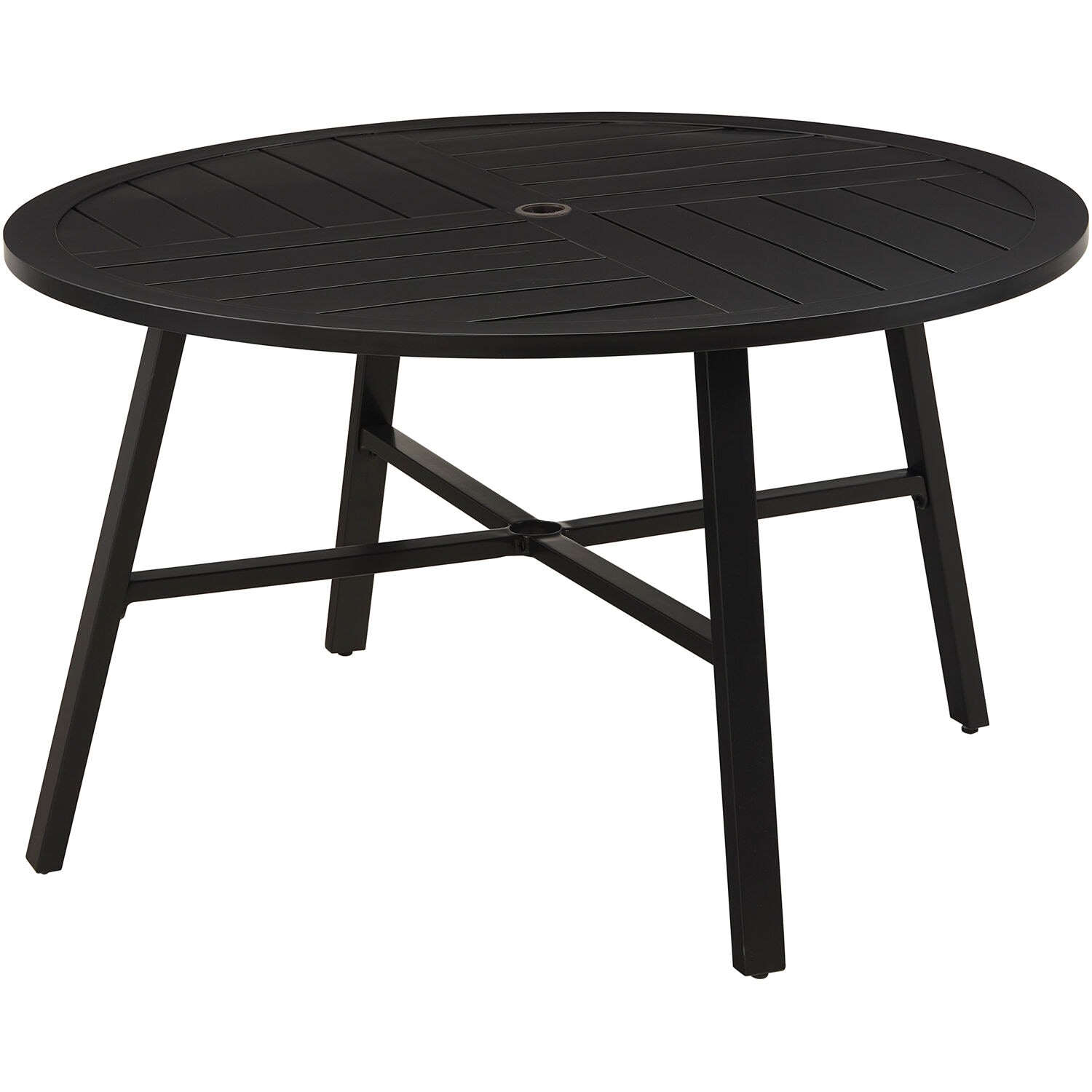 4-Person Dark Brown Aluminum Wicker Outdoor Dining Set