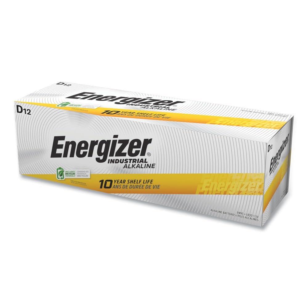 Energizer D Alkaline Industrial Batteries1.5v Box of 12 #EN95-7B85