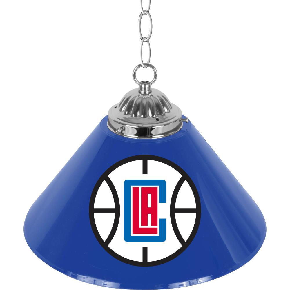 Trademark Gameroom NBA1200-LAC Single Shade Lamps Los Angeles Clippers Modern/contemporary Cone Medium Plug-in Hanging Pendant light