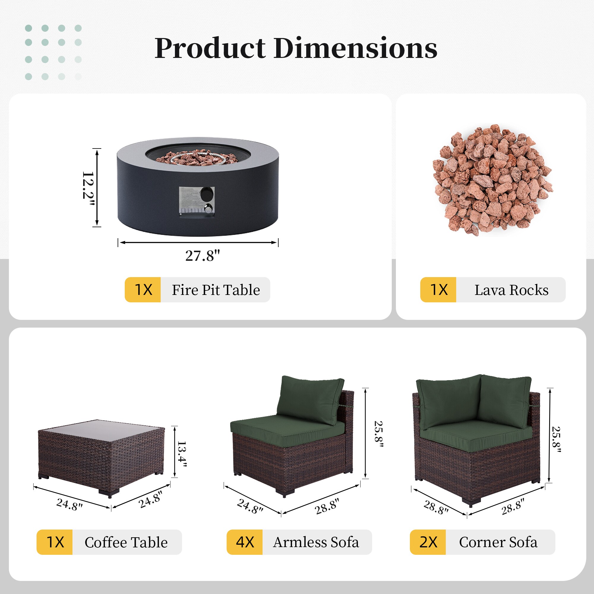 UPHA PL-2CZ-28DK-Z2 Patio-Conversation-Sets - View #9
