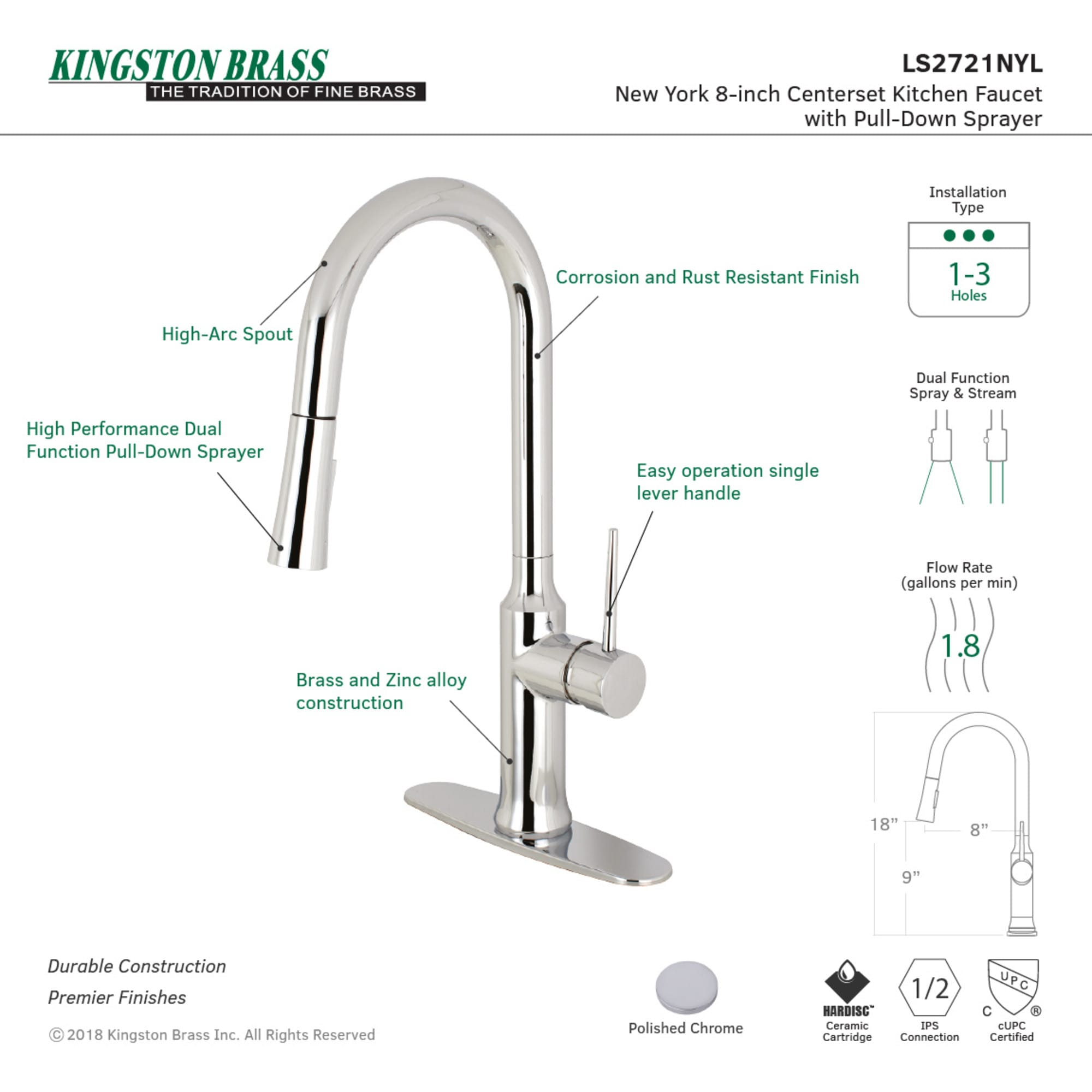 Kingston Brass WLLS2721NYL Kitchen-Faucets - View #3